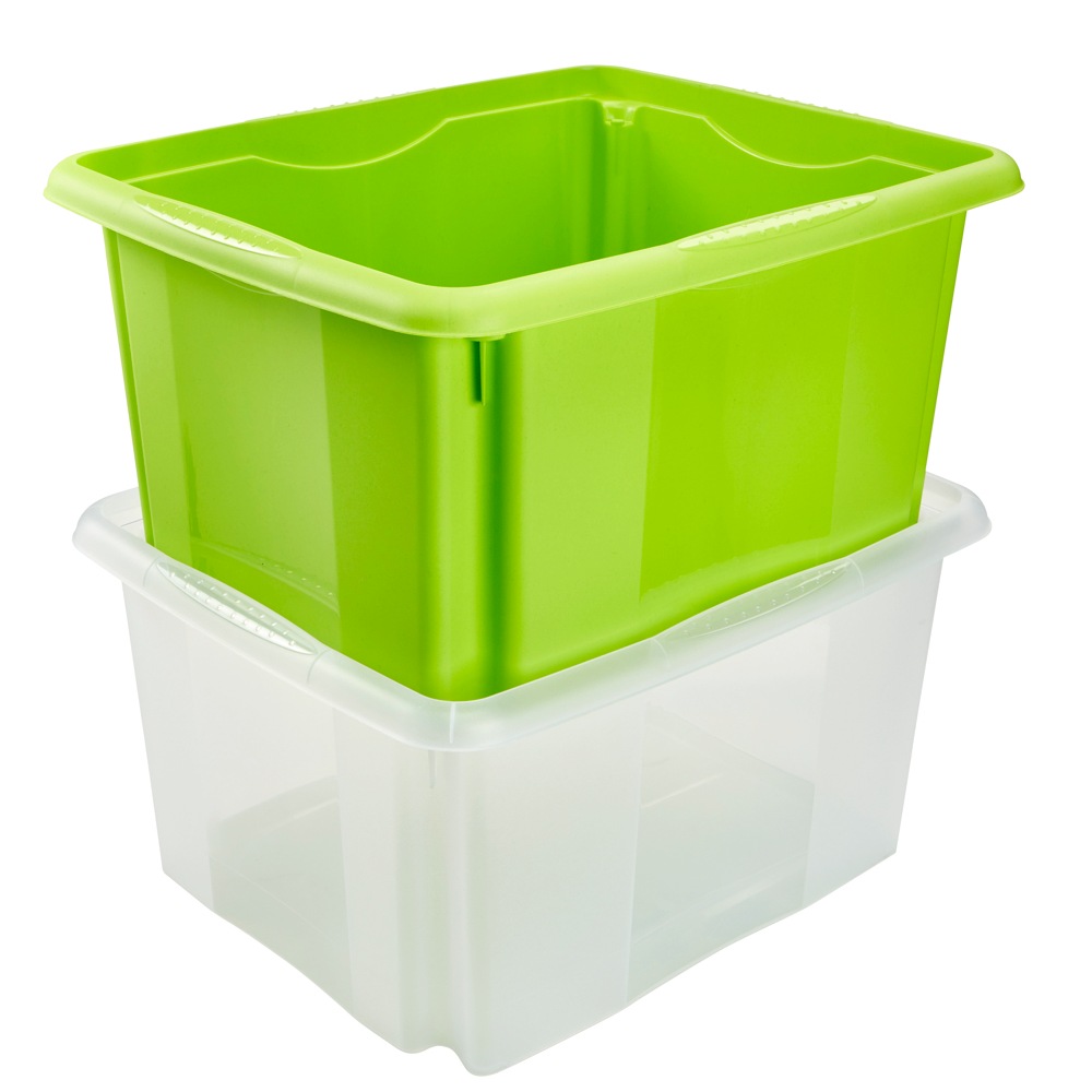 keeeper Aufbewahrungsbox »Emil, 3er Set, 24 L, 41 x 34,5 x 22 cm« ineinander und aufeinander stapelbar