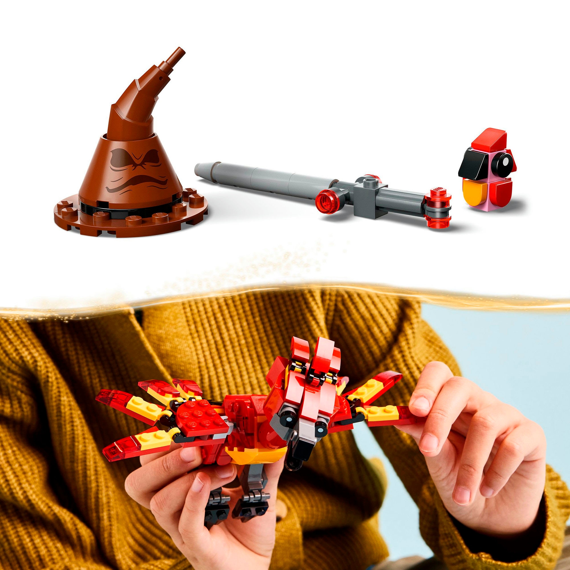 LEGO® Konstruktionsspielsteine »Fawkes: Dumbledores Phönix (76448), LEGO Harry Potter™«, (299 St.), Made in Europe