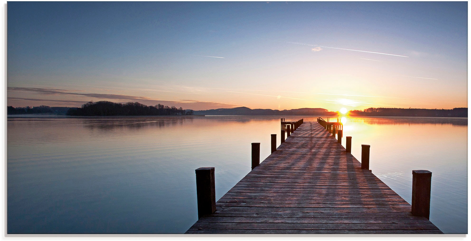 Artland Glasbild "Sonnenstrahlen - Sonnenuntergang", Gewässer, (1 St.), in günstig online kaufen