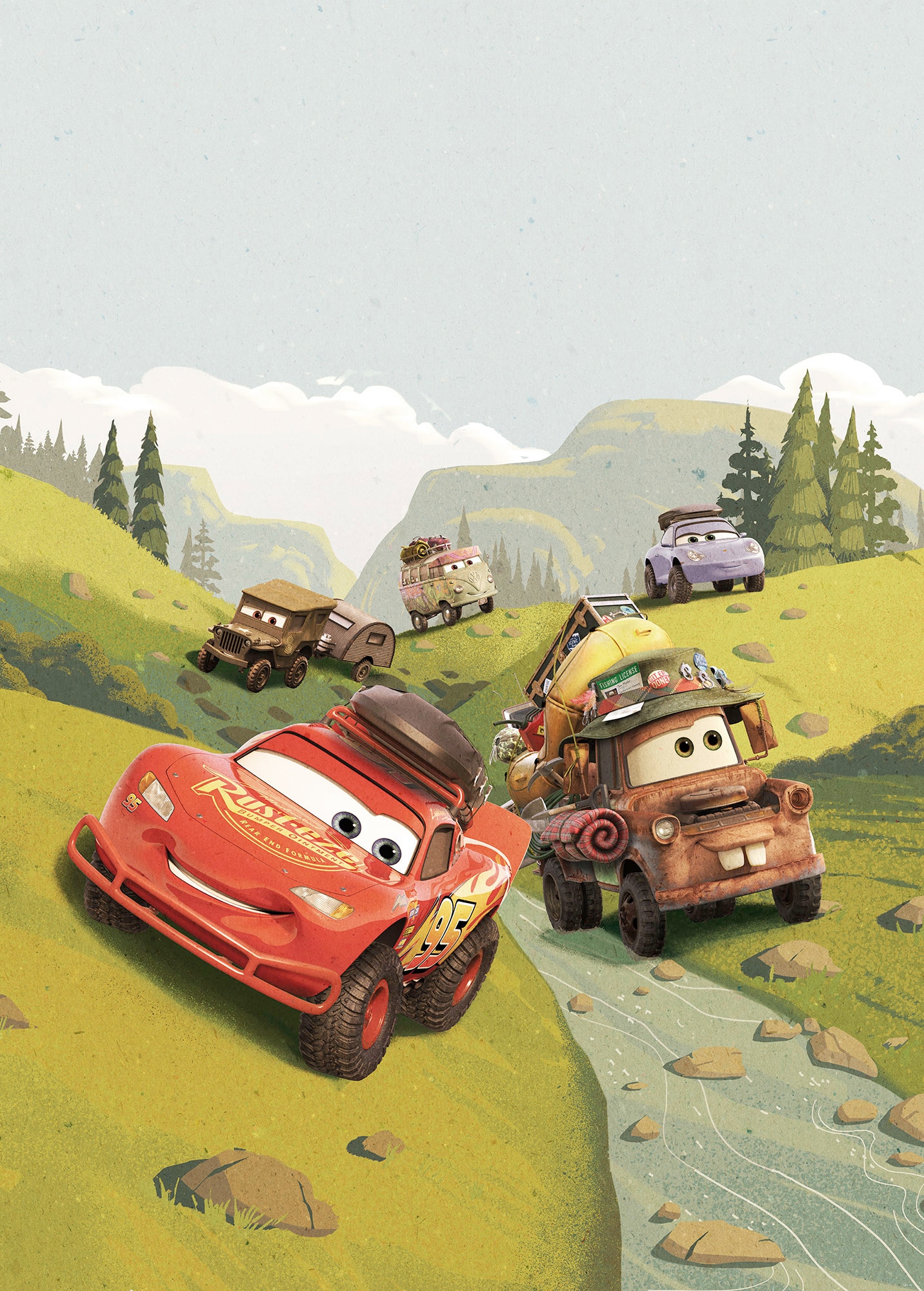 Komar Vliestapete »Cars Camping«, 200x280 cm (Breite x Höhe) günstig online kaufen