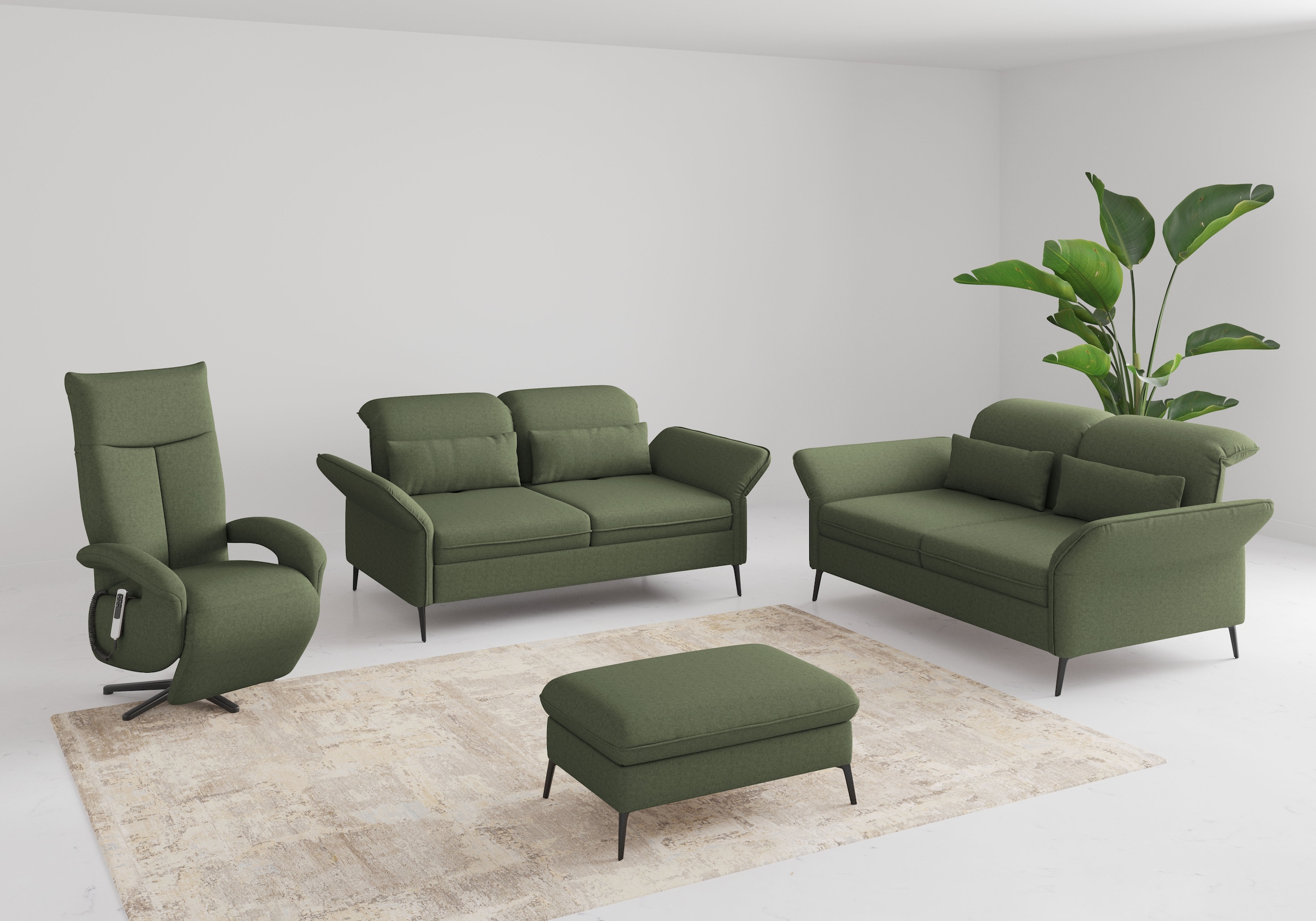 sit&more 2,5-Sitzer »Emely, inkl. Sitztiefenverstellung«, wahlweise mit Bettfunktion, Kopf- & Armteilverstellung