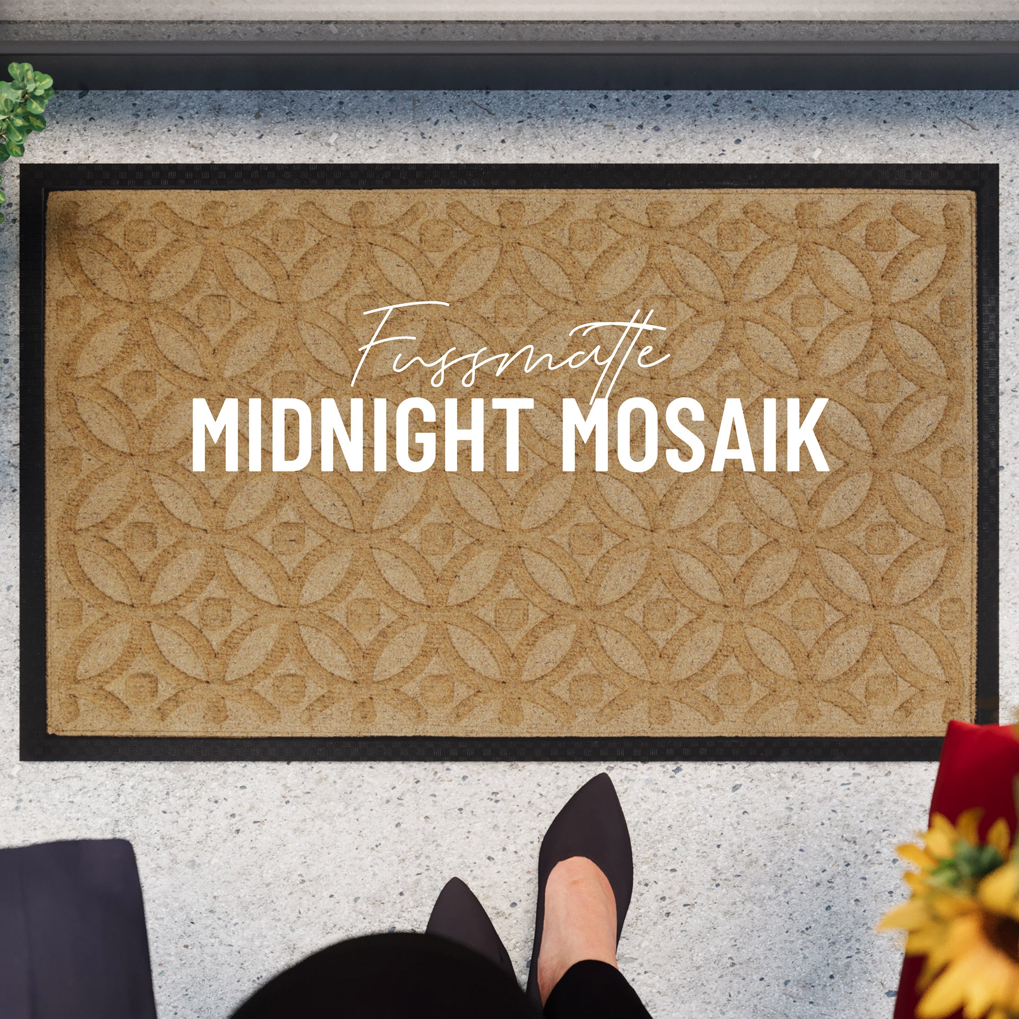 Wecon home Fußmatte »Midnight Mosaic«, rechteckig, 4 mm Höhe, pflegeleicht, günstig online kaufen