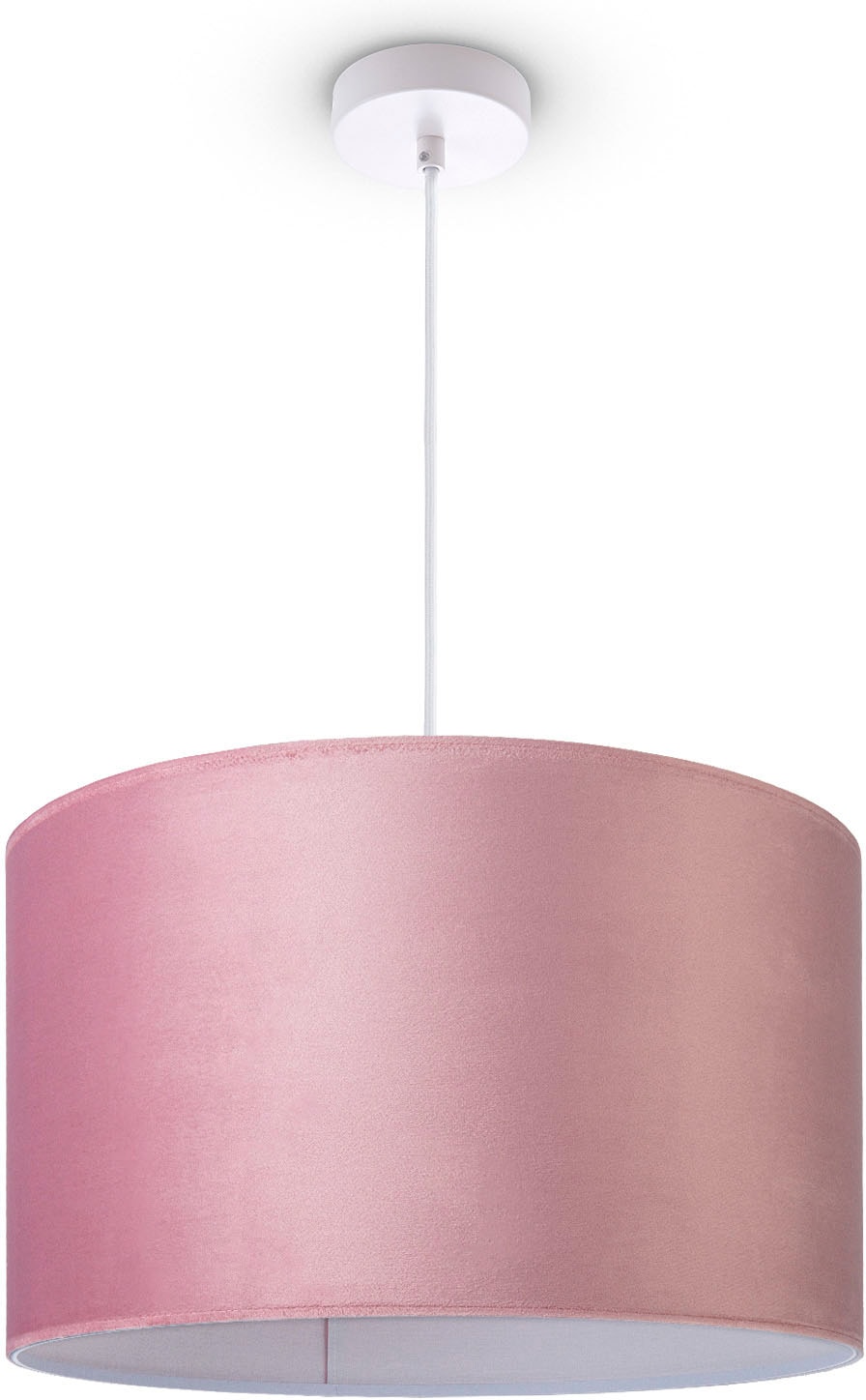 Paco Home Pendelleuchte »Hugo Velour Kabel Color«, Wohnzimmer aus E27 uni Lampenschirm online Unifarben Deko 1,5m bestellen