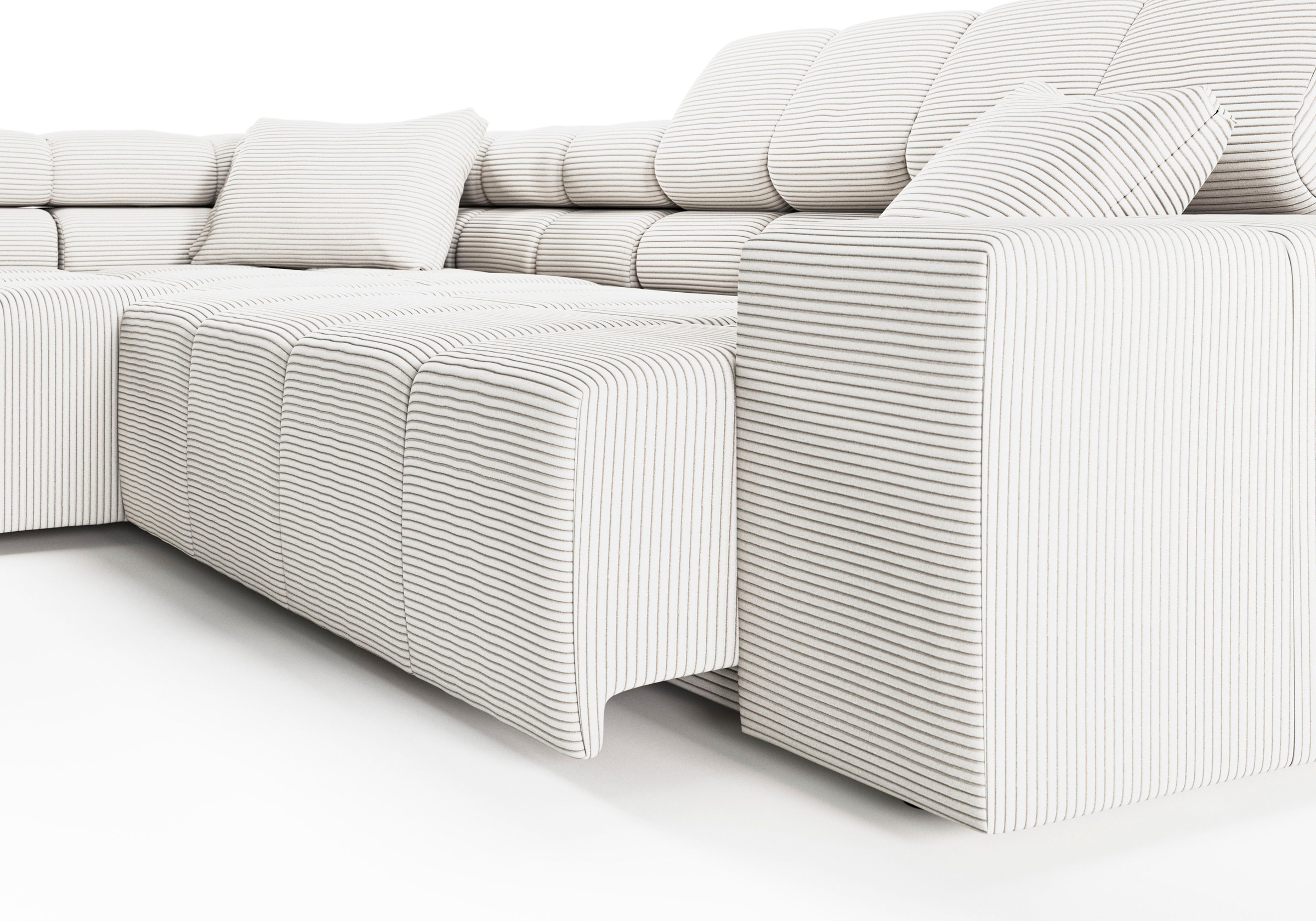 INOSIGN Ecksofa »Ancona incl. Kopfteilverstellung, Breite 319cm, L-Form«, wahlweise motorische Sitztiefenverstellung, auch in Cord + Easy Care