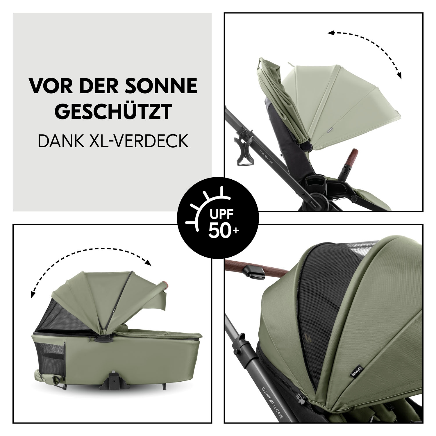 Hauck Kombi-Kinderwagen »Comfort N Care«, 22 kg, Belastbarkeit bis 22 kg