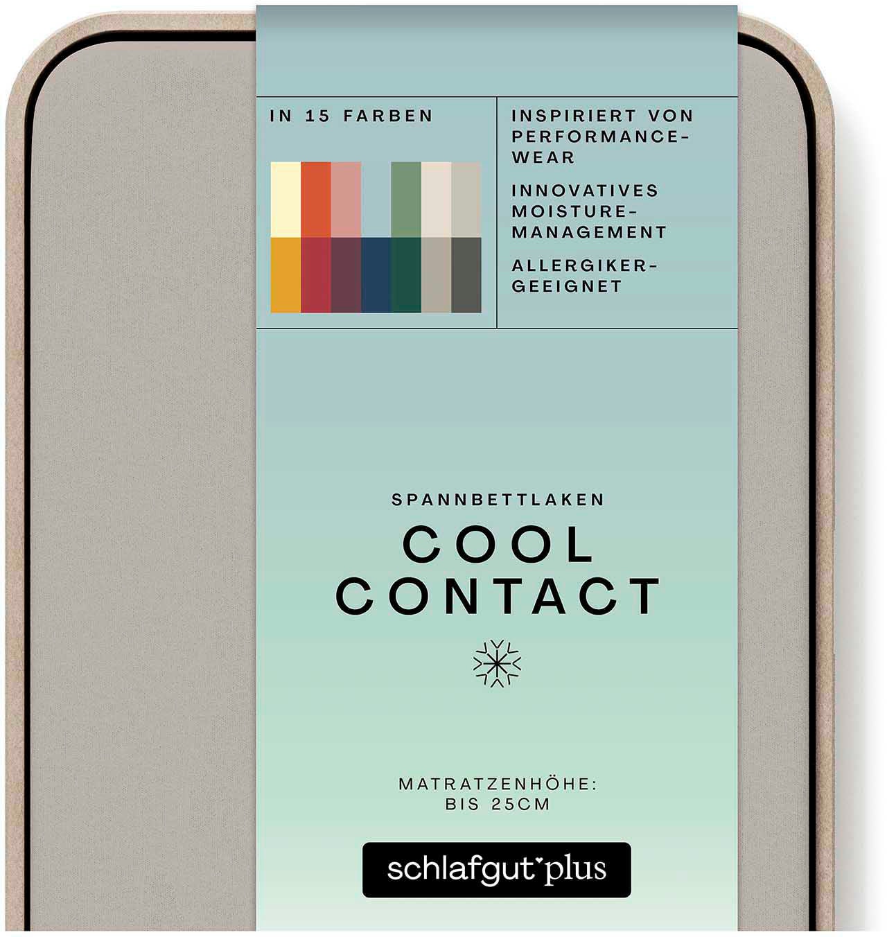 Schlafgut Spannbettlaken »Cool Contact«, 100% gekämmte Mikrofaser