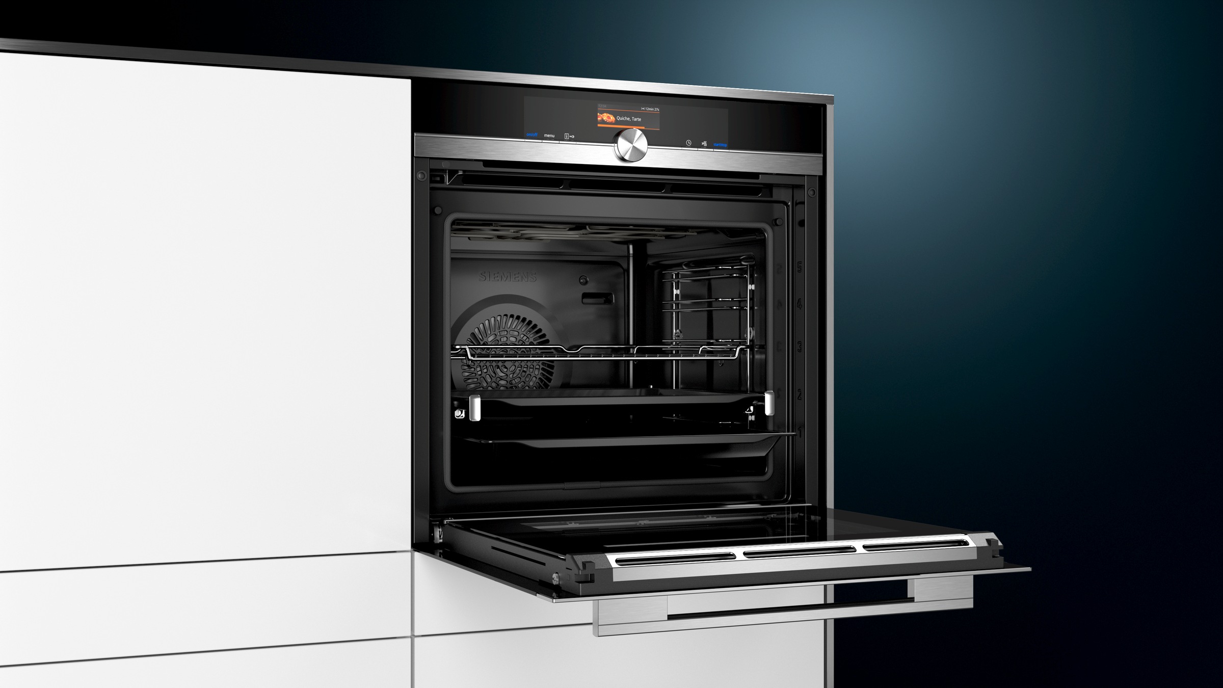 SIEMENS Pyrolyse Backofen iQ700 »HB676G0S1«, mit 1-fach-Teleskopauszug