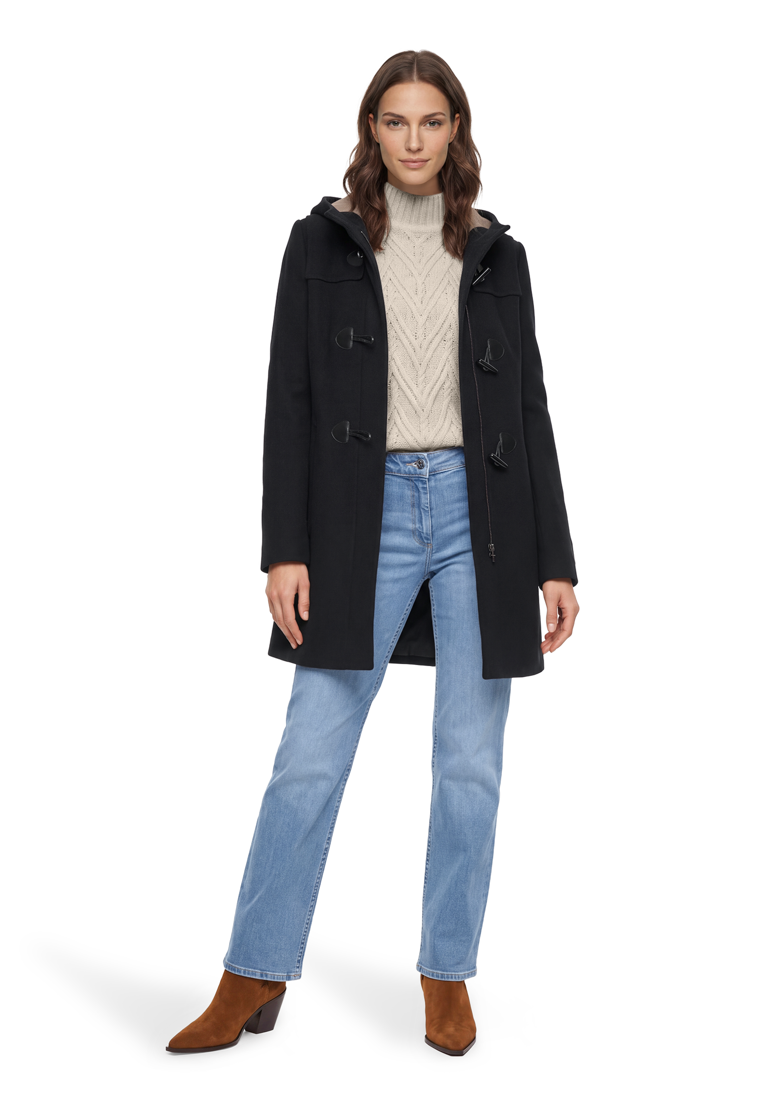 Gil Bret Dufflecoat Mantel im Dufflecoat-Style mit Kapuze/mit Wolle