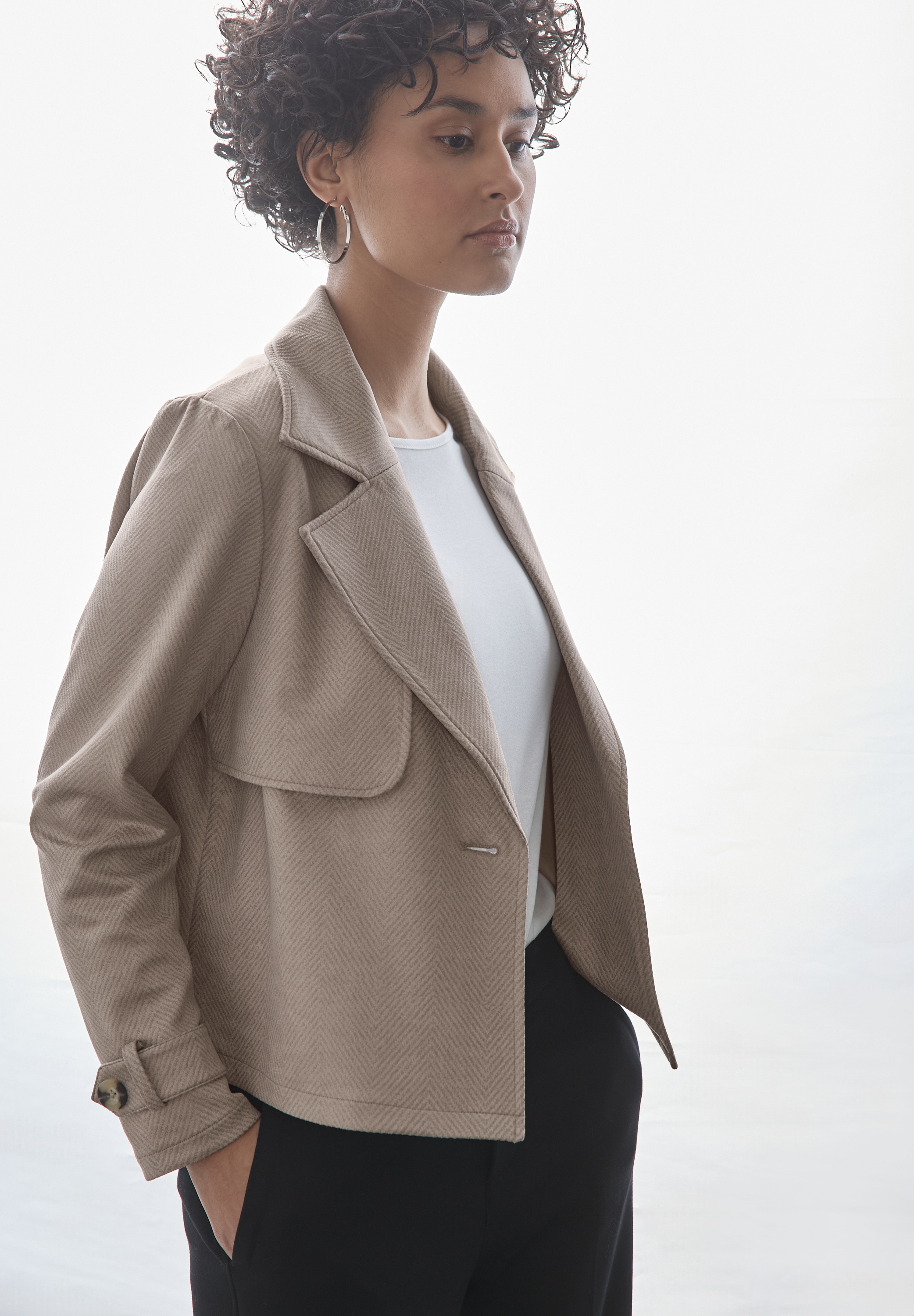 STREET ONE Jackenblazer , im Velours-Look
