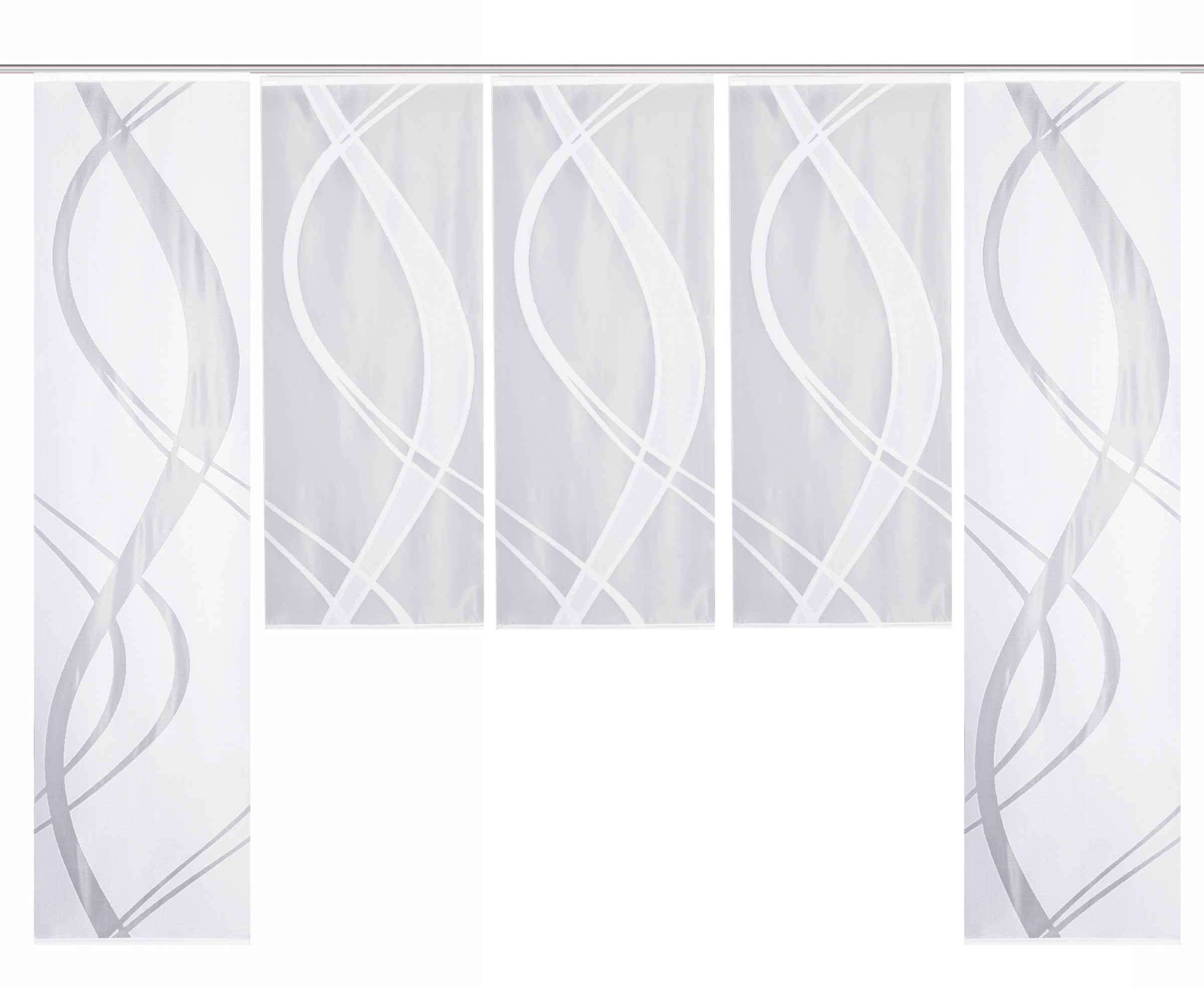 HOME WOHNIDEEN Schiebegardine »TIBASA« Paneelwagen 5 Stk. tlg. halbtranspar günstig online kaufen