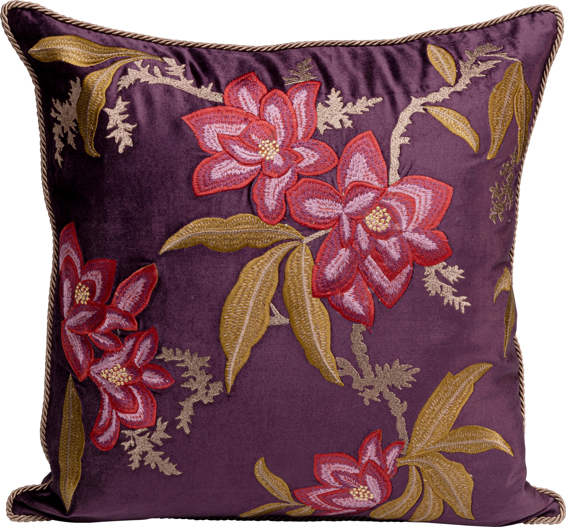 Kare Design Dekokissen »Lovely Flowers, Kissenhülle mit Füllung, 50x50 cm« stützt Kopf und Nacken angenehm und sorgt für erholsamen Schlaf