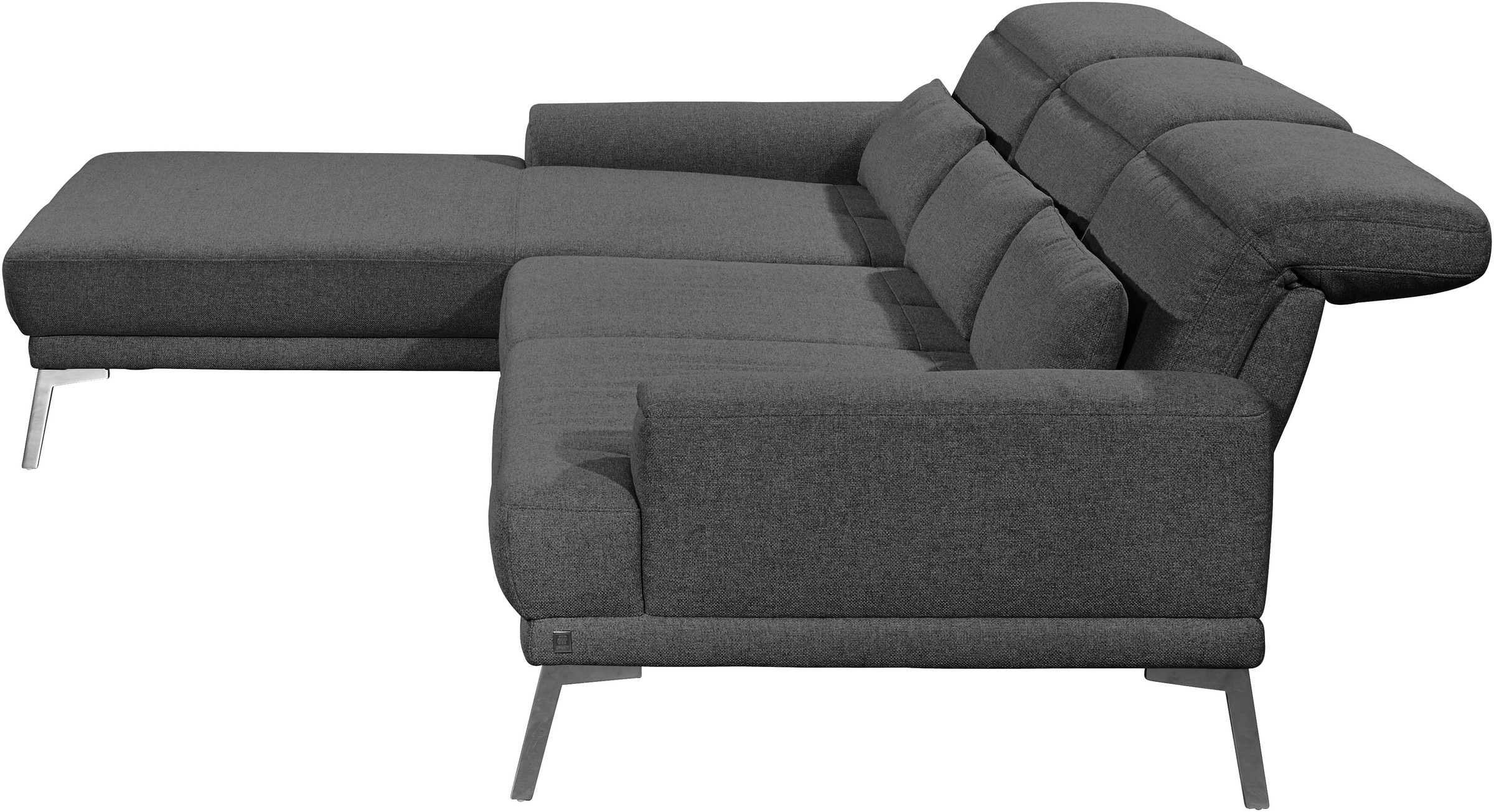 Musterring Ecksofa »MR 4580«, mit Kopf- und Sitztiefenverstellung, Metallfuß chrom, 288 x 193/220cm