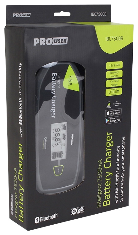 PROUSER Batterie-Ladegerät »IBC 7500B«, 7500 mA, mit Bluetooth
