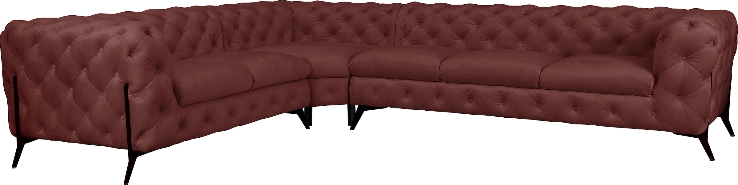 Home affaire Chesterfield-Sofa »Amaury L-Form« großes Ecksofa, Chesterfield günstig online kaufen