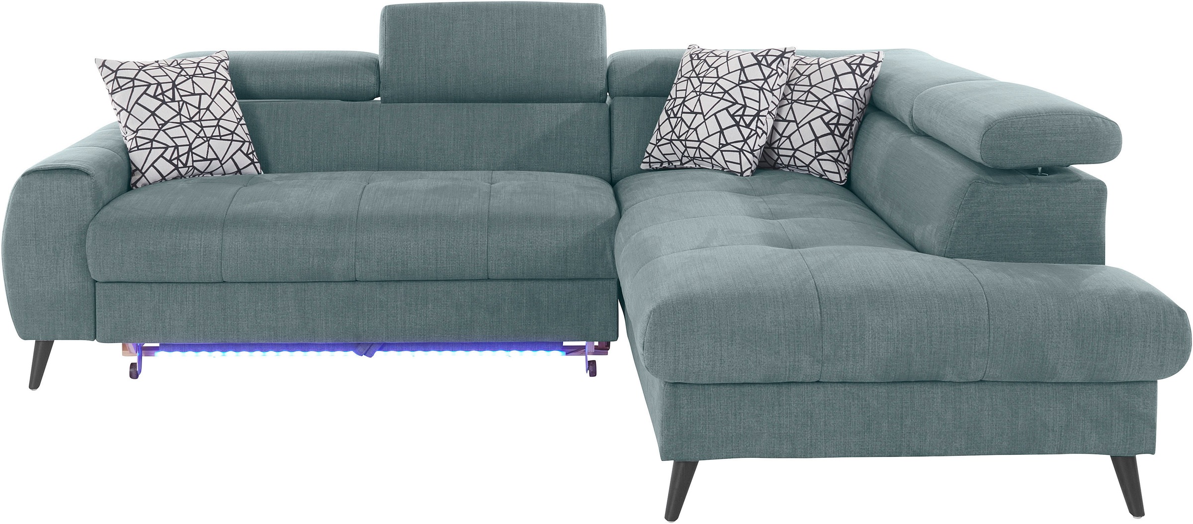 COTTA Ecksofa "Mia L-Form mit 3 Zierkissen" wahlweise mit Bettfunktion, Bet günstig online kaufen