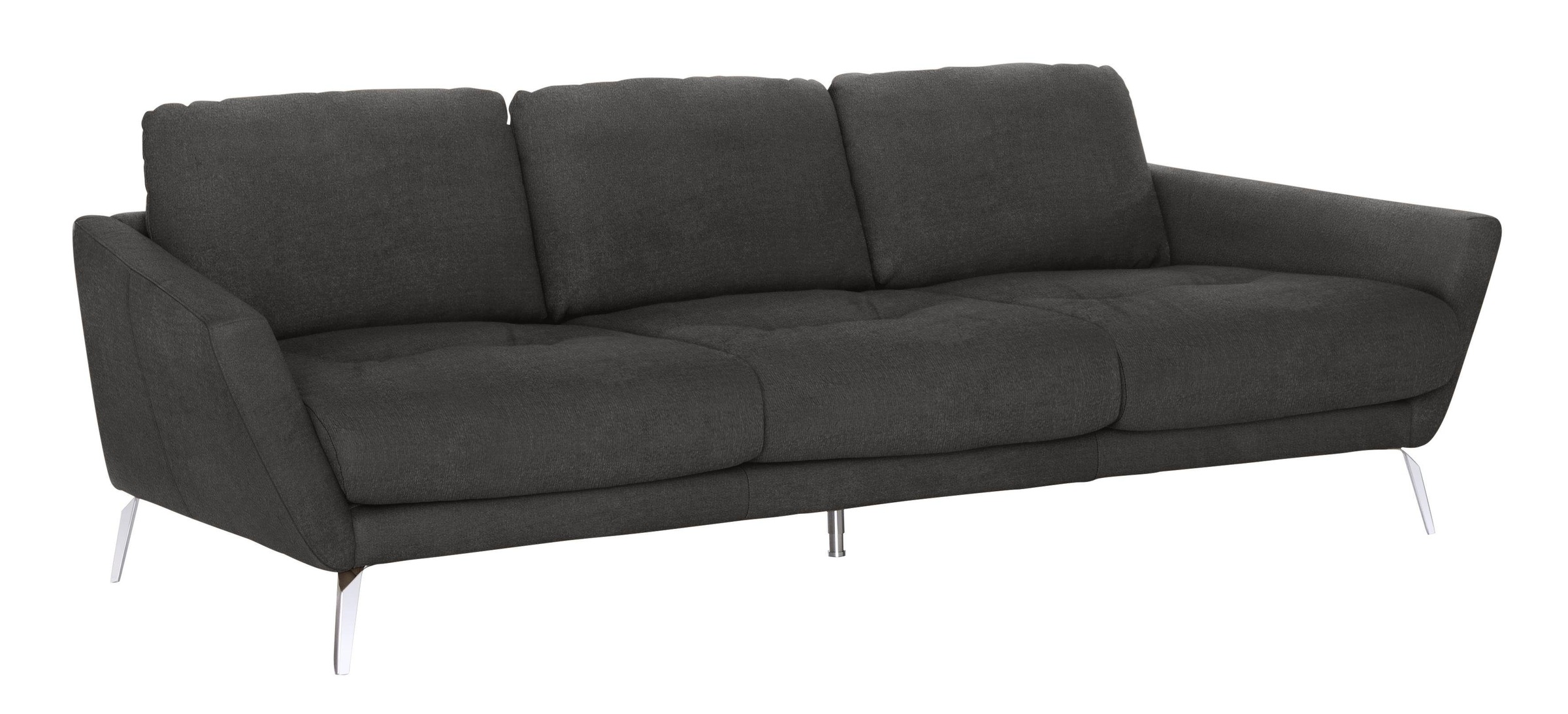 W.SCHILLIG Big-Sofa »softy«, mit dekorativer Heftung im Sitz, Füße Chrom glänzend