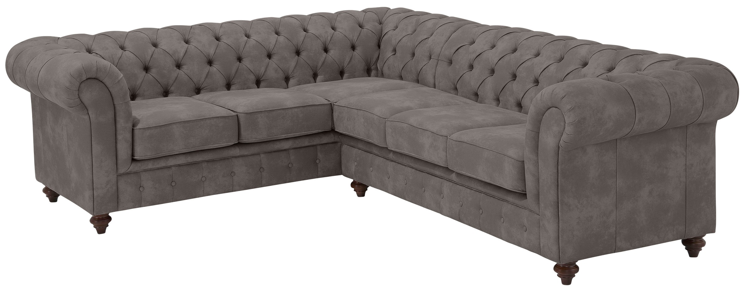 Home affaire Chesterfield-Sofa »Chesterfield Ecksofa, auch in Leder L-Form« günstig online kaufen