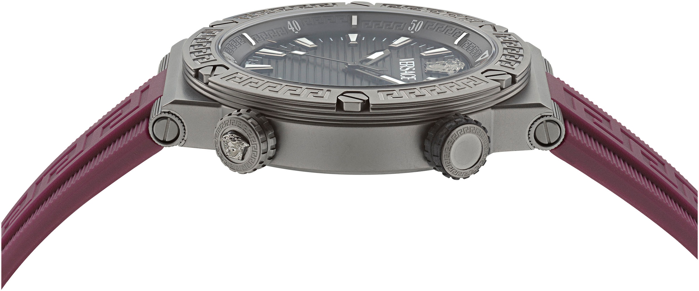 Versace Chronograph »GRECA LOGO DIVER«, Quarzuhr, Armbanduhr, Herrenuhr, Datum, Stoppfunktion, Swiss Made