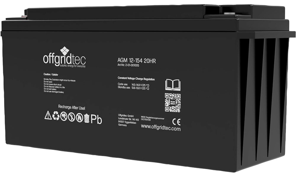 offgridtec Solarakkus »AGM Solarbatterie«, 154000 mAh, 12 V, Schraubbare M8-Terminals kaufen