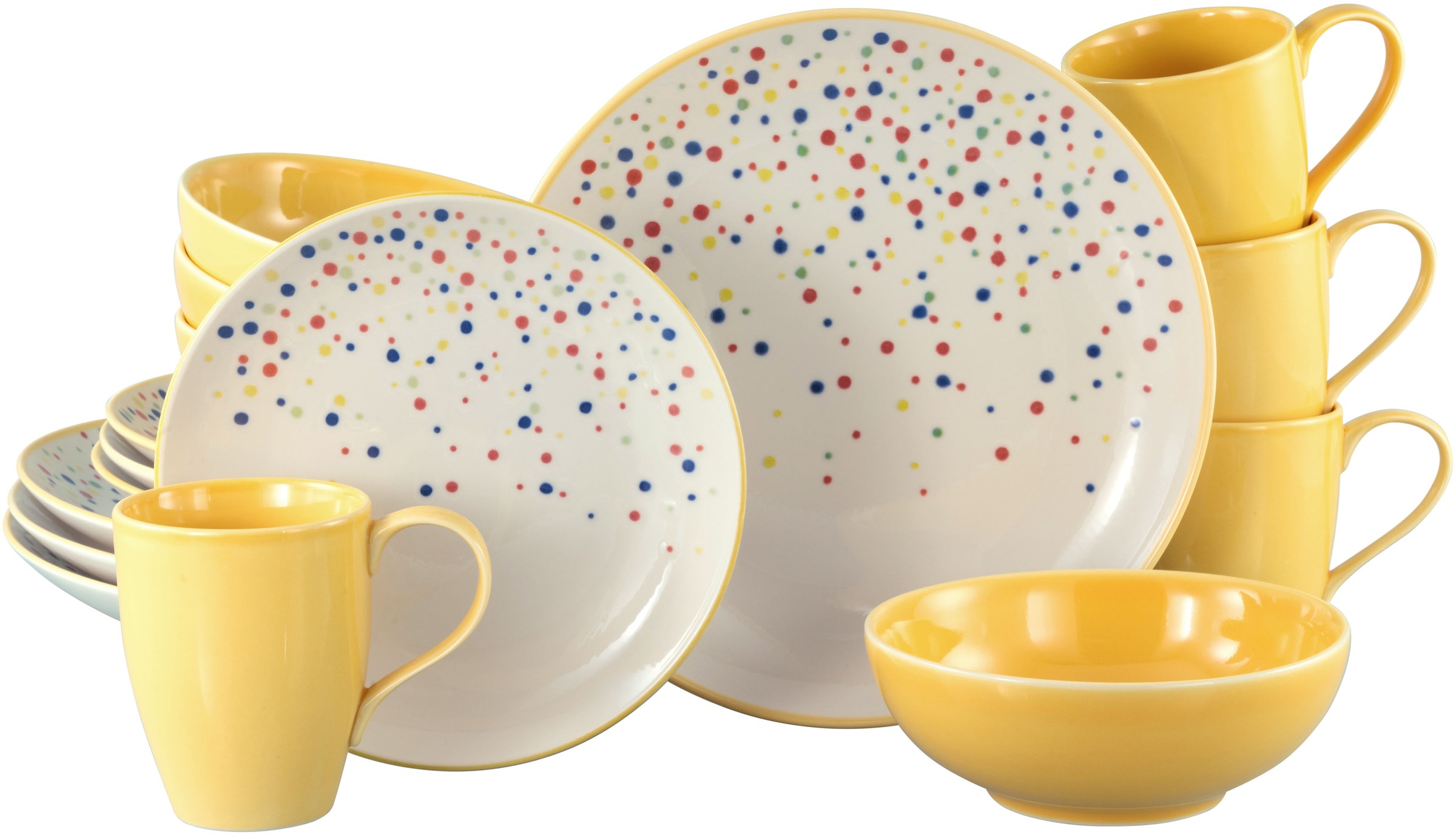 CreaTable Kombiservice »Joy, Kombi-Service 16-tlg.«, (Set, 16 tlg.), Unrege günstig online kaufen