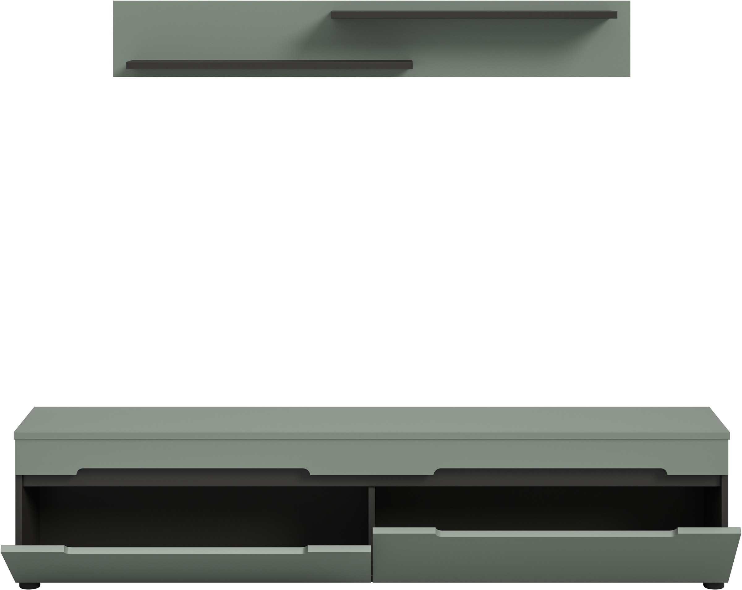 INOSIGN Wohnwand »REHAT, TOPSELLER!, 2-teilig, wahlweise stehend und hängend montierbar« Set bestehend aus: Wandboard (13x19x8 cm) und Lowboard (170x38x33 cm), 2 Stk. tlg.