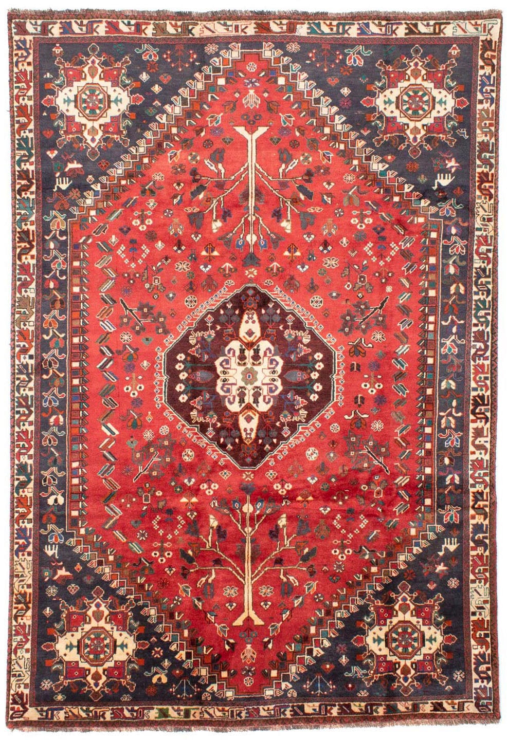 morgenland Wollteppich »Shiraz Medaillon Rosso 302 x 207 cm«, rechteckig, 1 günstig online kaufen