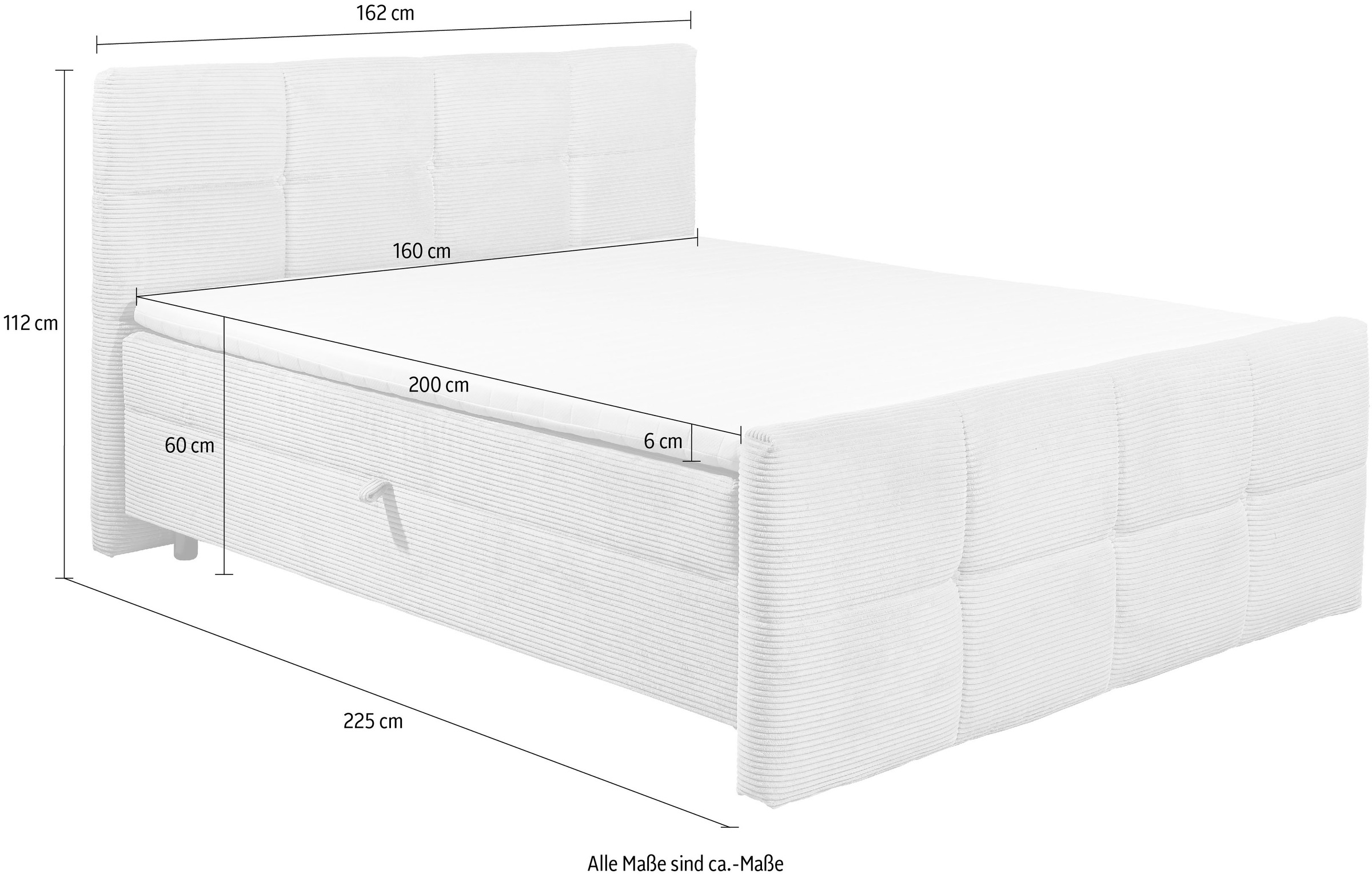 ED EXCITING DESIGN Boxbett »Tijuana«, inkl. zwei Bettkästen