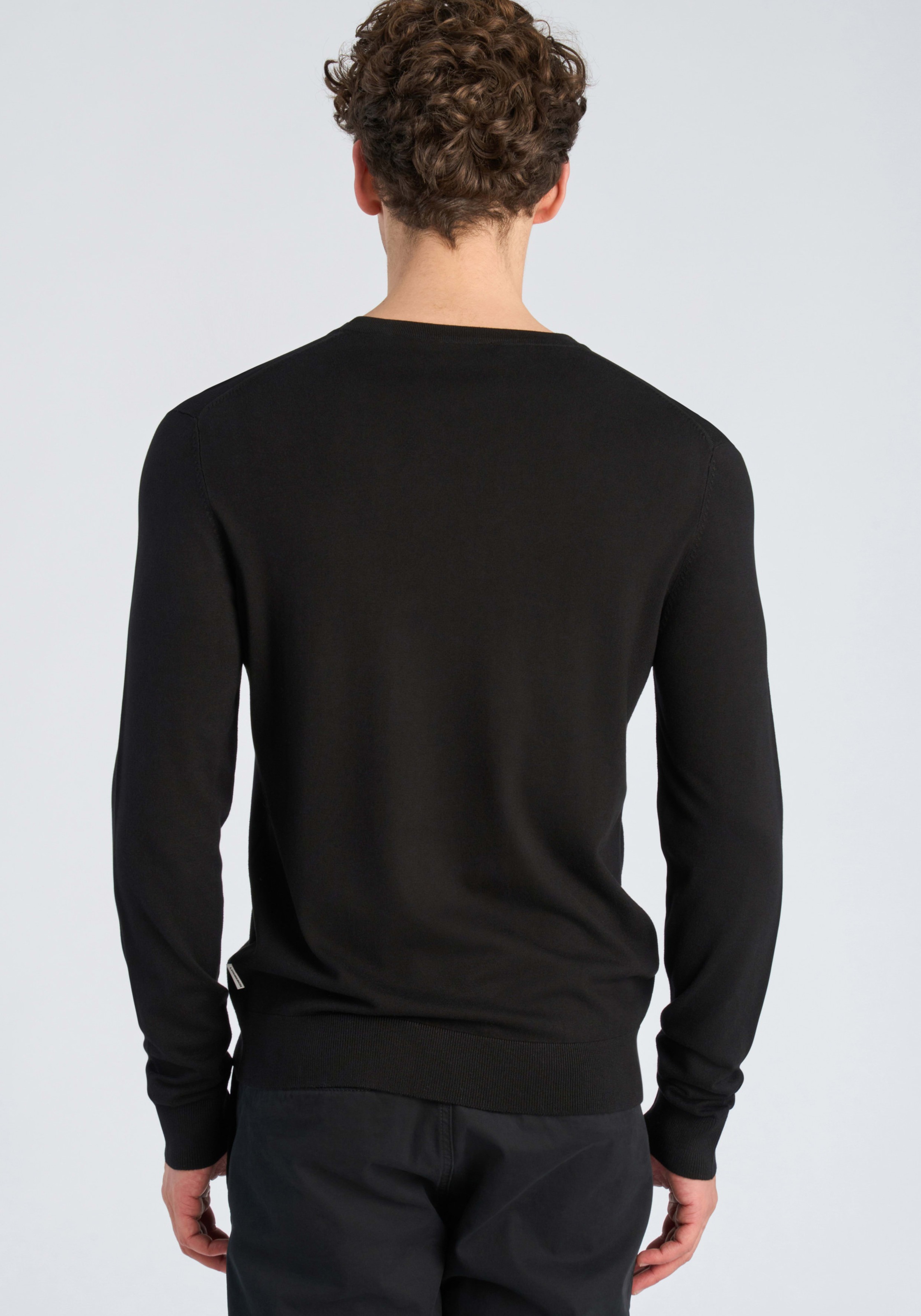 LINDBERGH Strickpullover mit Rundhals / Viskose / unifarben