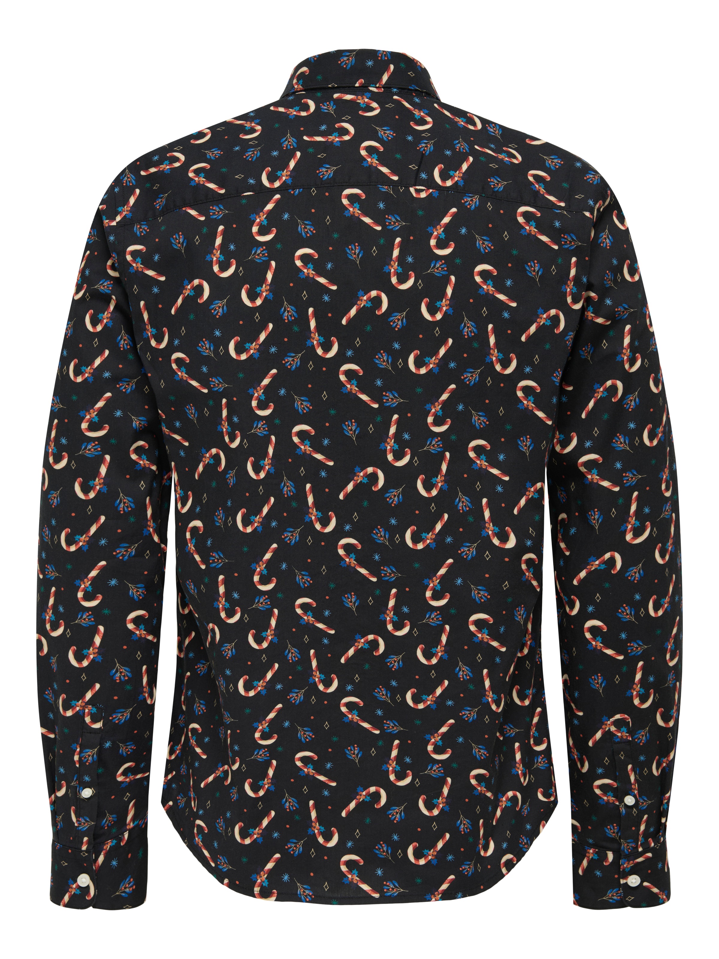 ONLY & SONS Langarmhemd »ONSELF XMAS AOP SLIM POPLIN LS SHIRT«