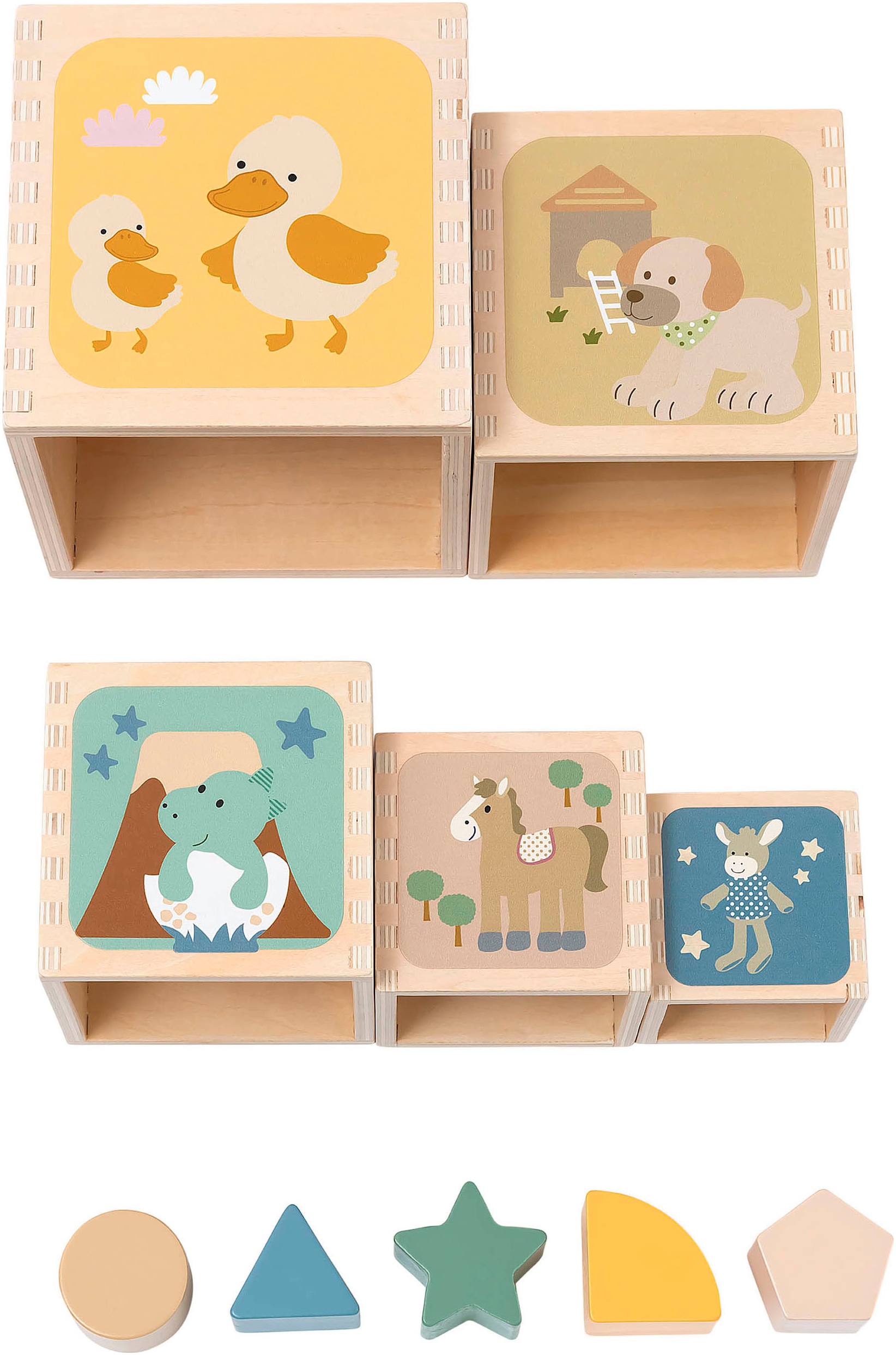 Sterntaler® Stapelspielzeug »Steck- & Stapelspiel« FSC® - schützt Wald