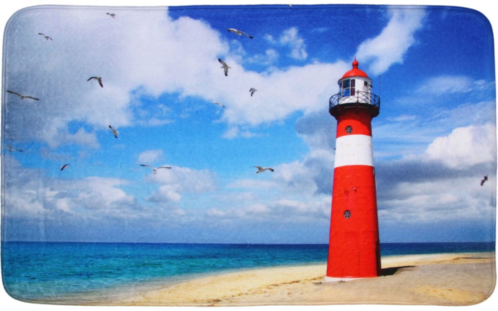 Sanilo Badaccessoire-Set »Leuchtturm« WC-Sitz, Badteppich, Stöpsel, Seifenspender und WC-Bürste