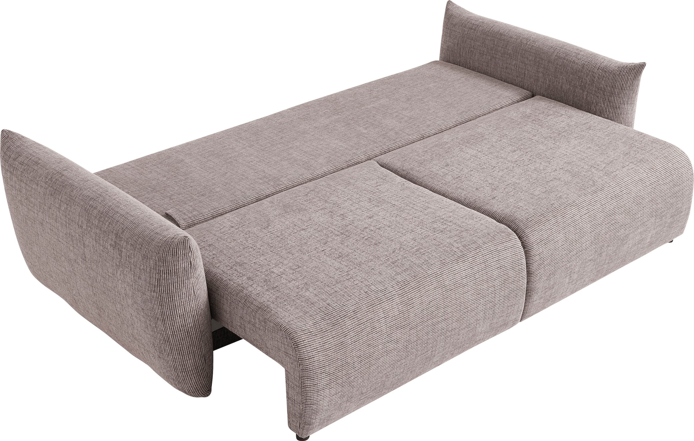 INOSIGN 3-Sitzer »MAVAS Schlafsofa mit Bettkasten«, ca.240/108cm (Liegefläche 212/145 cm), Cord, Chenille, Struktur