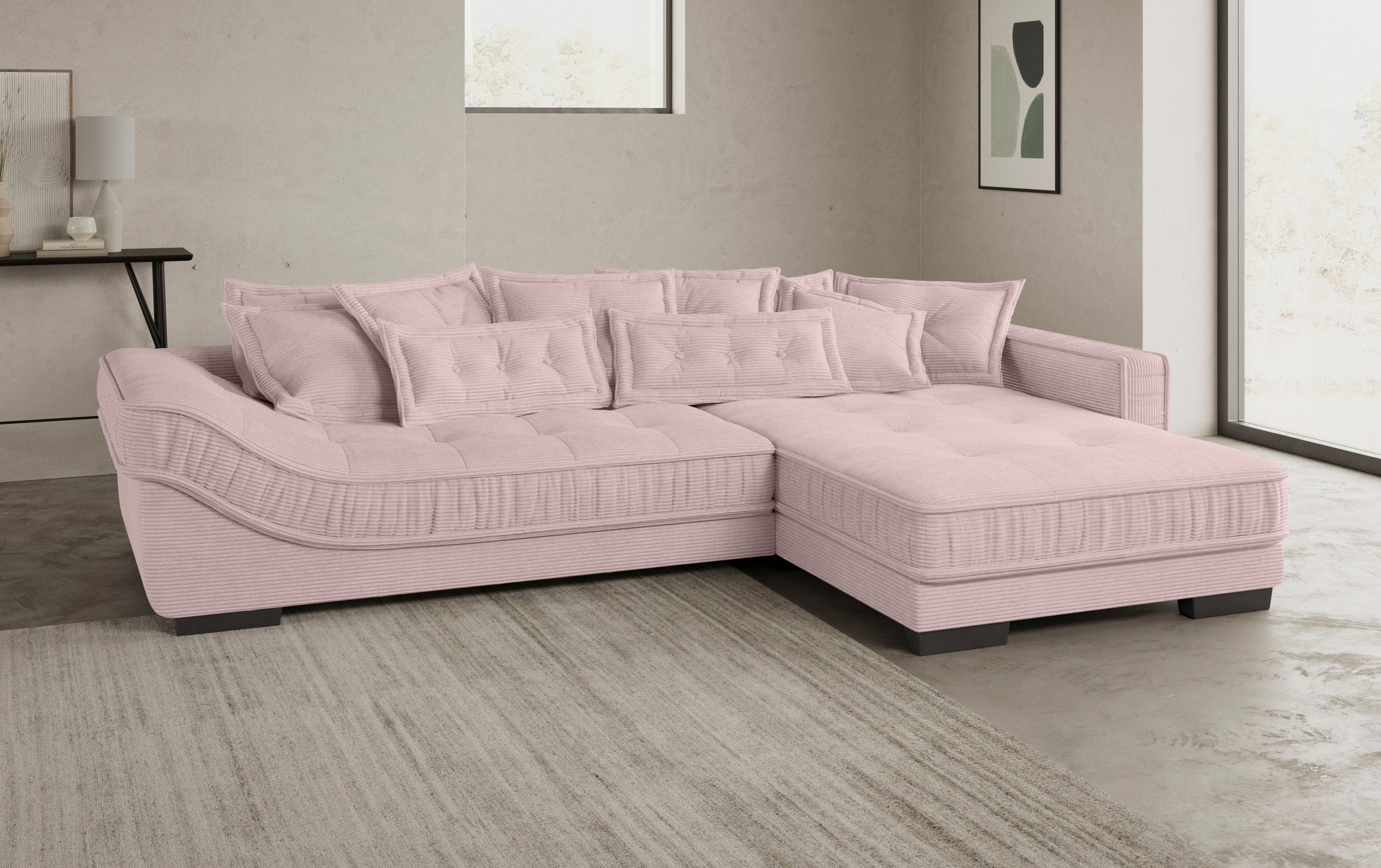 Mr. Couch Ecksofa »Diwan II, L-Form«, Wahlweise mit Kaltschaumpolsterung bis 140 kg belastbar