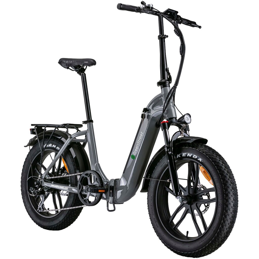GreenStreet E-Bike »Tiefeinsteiger Klapprad GS5«, 7 Gang, Shimano, Heckmotor 250 W, (Set, 2 tlg., mit Akku-Ladegeräte)
