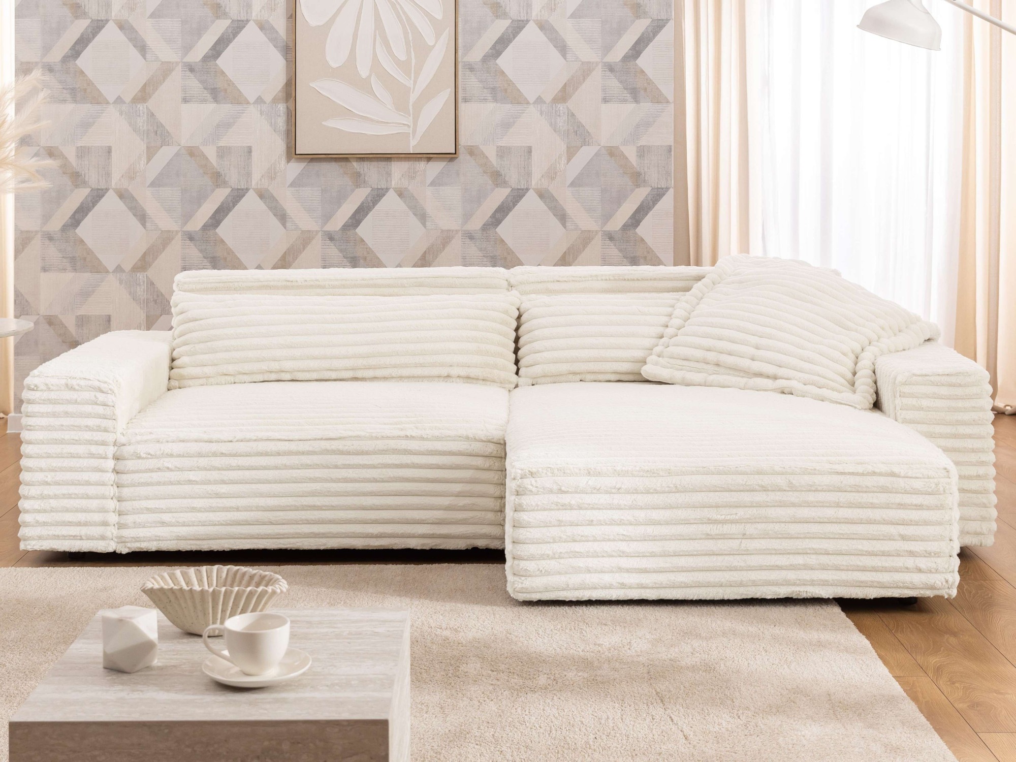 OTTO home Ecksofa »KINLEE Design-Sofa mit Recamiere rechts/links, Maße B/T/ günstig online kaufen