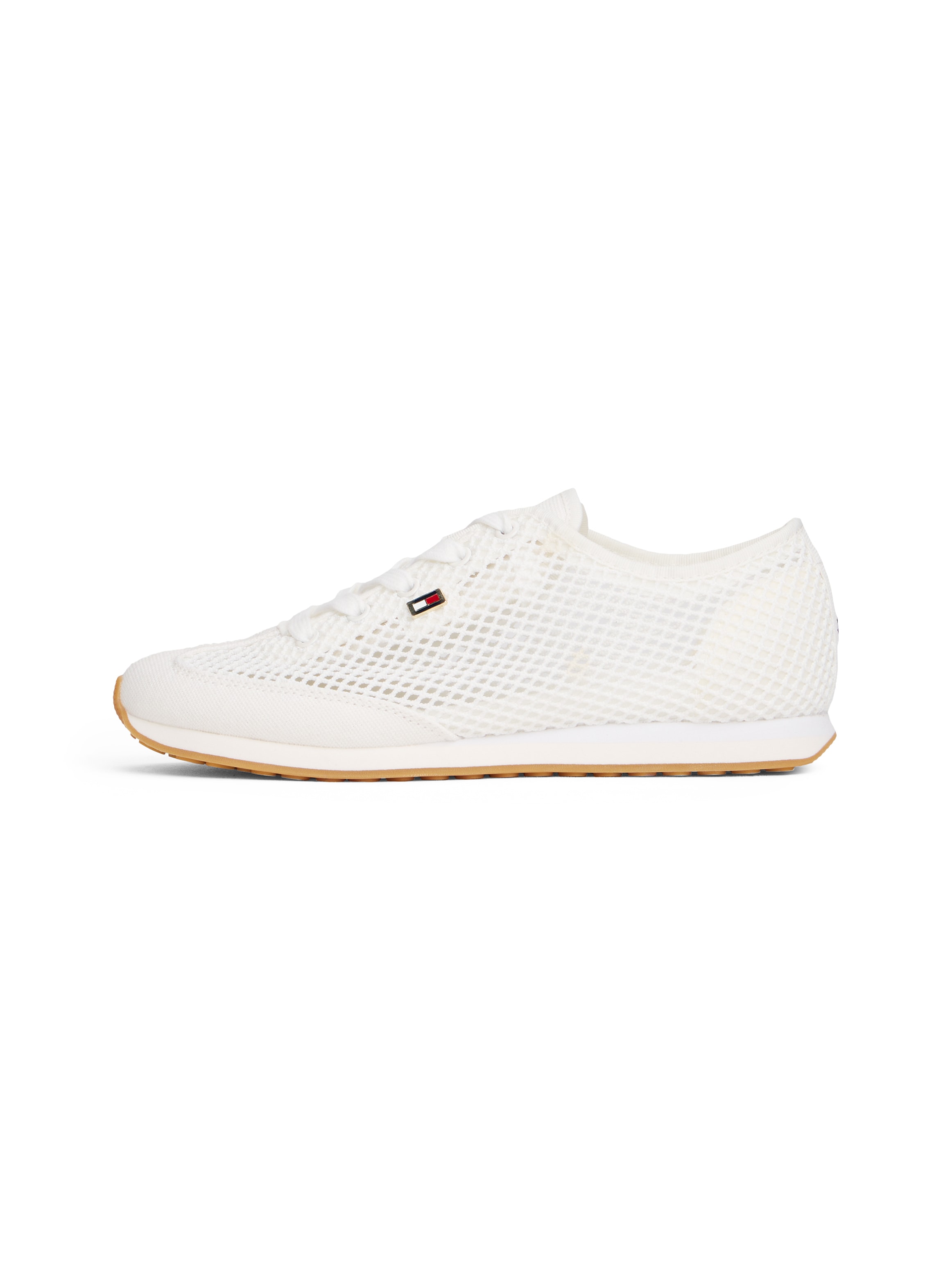 Tommy Hilfiger Sneaker »TH OPEN MESH LOW PROFILE RUNNER«, Freizeitschuh, Halbschuh, Schnürschuh mit seitlicher Logoflagge