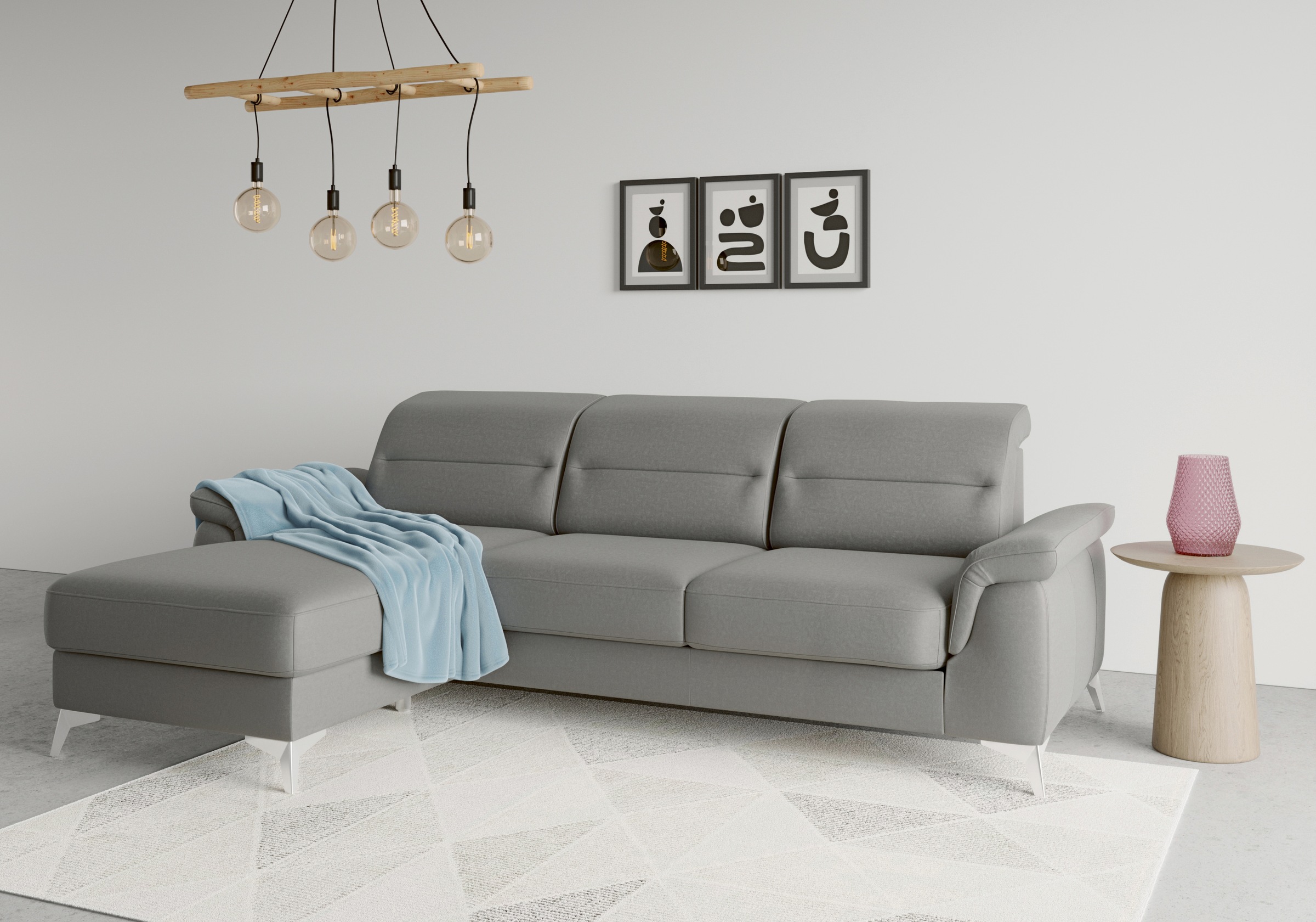 sit&more Ecksofa »Sinatra L-Form« mit Recamiere, optinal mit Kopfteilverste günstig online kaufen