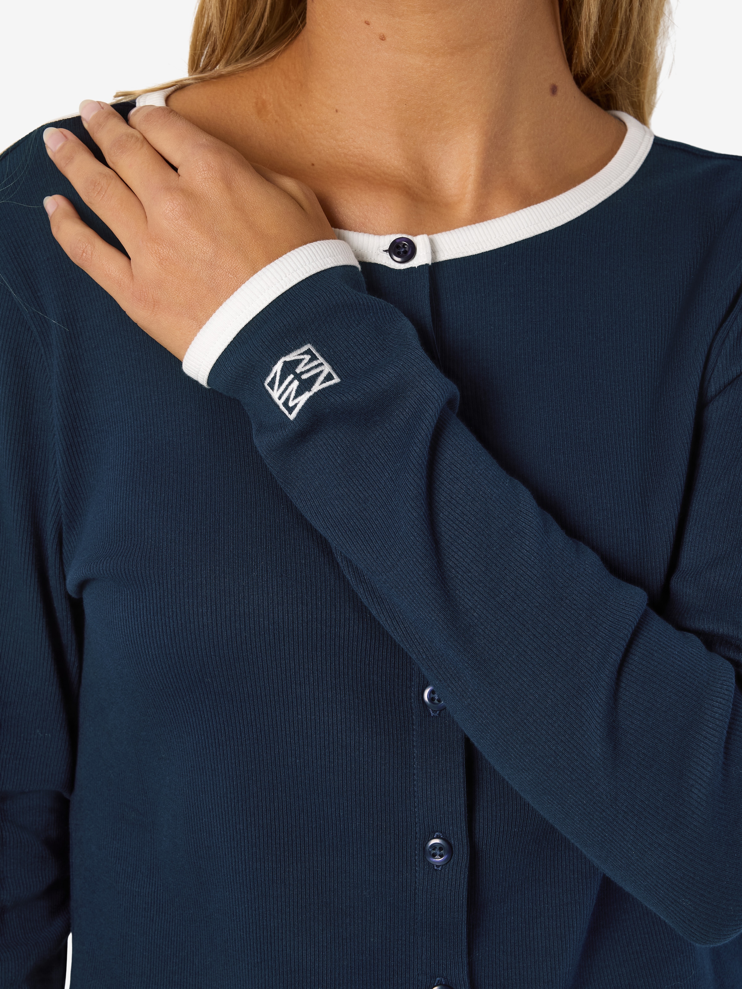 Noisy may Strickjacke »NMJUDY L/S CONTRAST CARDIGAN JRSFWD NOOS«