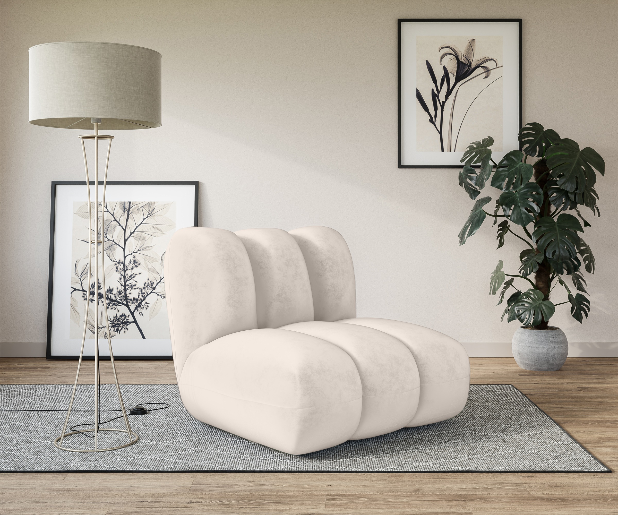 LeGer Home by Lena Gercke Sessel »Priya Loungesessel, moderne Steppung, auc günstig online kaufen
