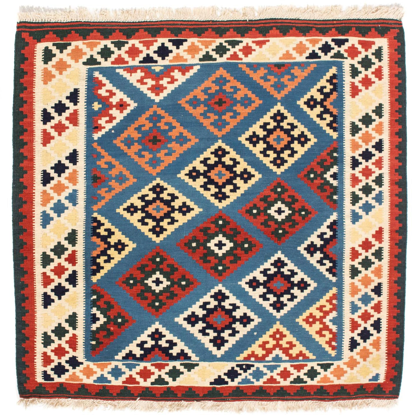 morgenland Wollteppich »Kelim - Oriental quadratisch - 104 x 100 cm - dunke günstig online kaufen