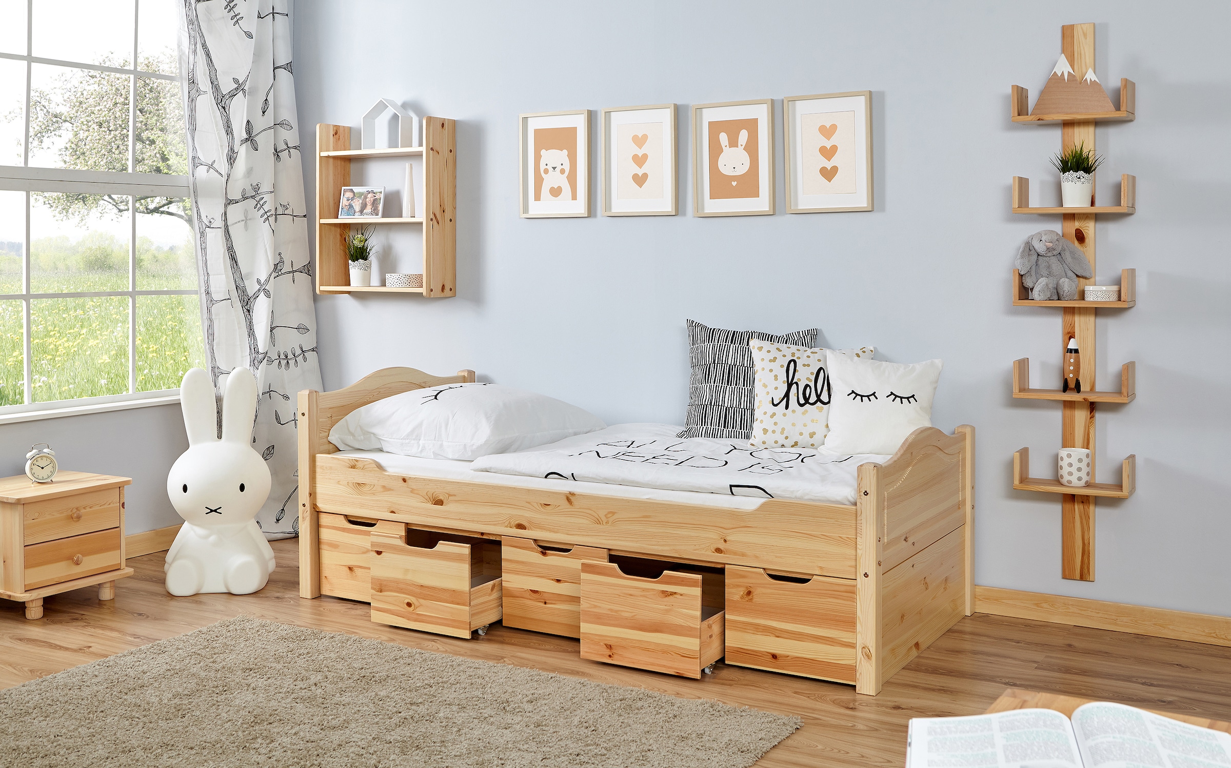 Ticaa Daybett »Leni« mit 5 Schubkästen