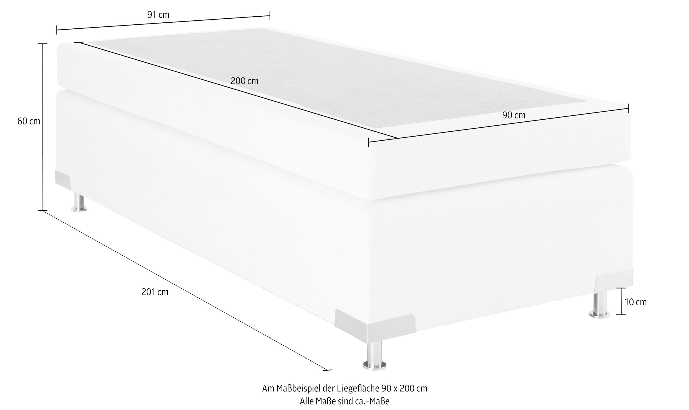 3. Bild von Westfalia Schlafkomfort Boxspringbett »Holland«, ohne Kopfteil, frei im Raum stellbar