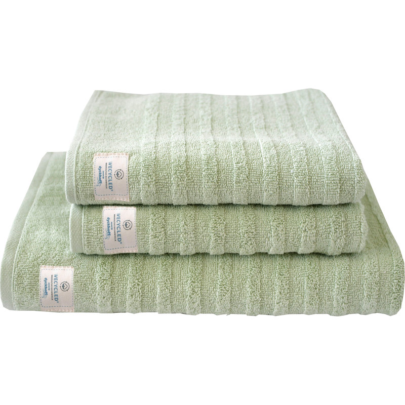 DYCKHOFF Handtuch Set »Wecycled« 2 Handtücher (50x100cm), 1 Duschtuch (70x140cm) seegrün Obermaterial: 100% Baumwolle