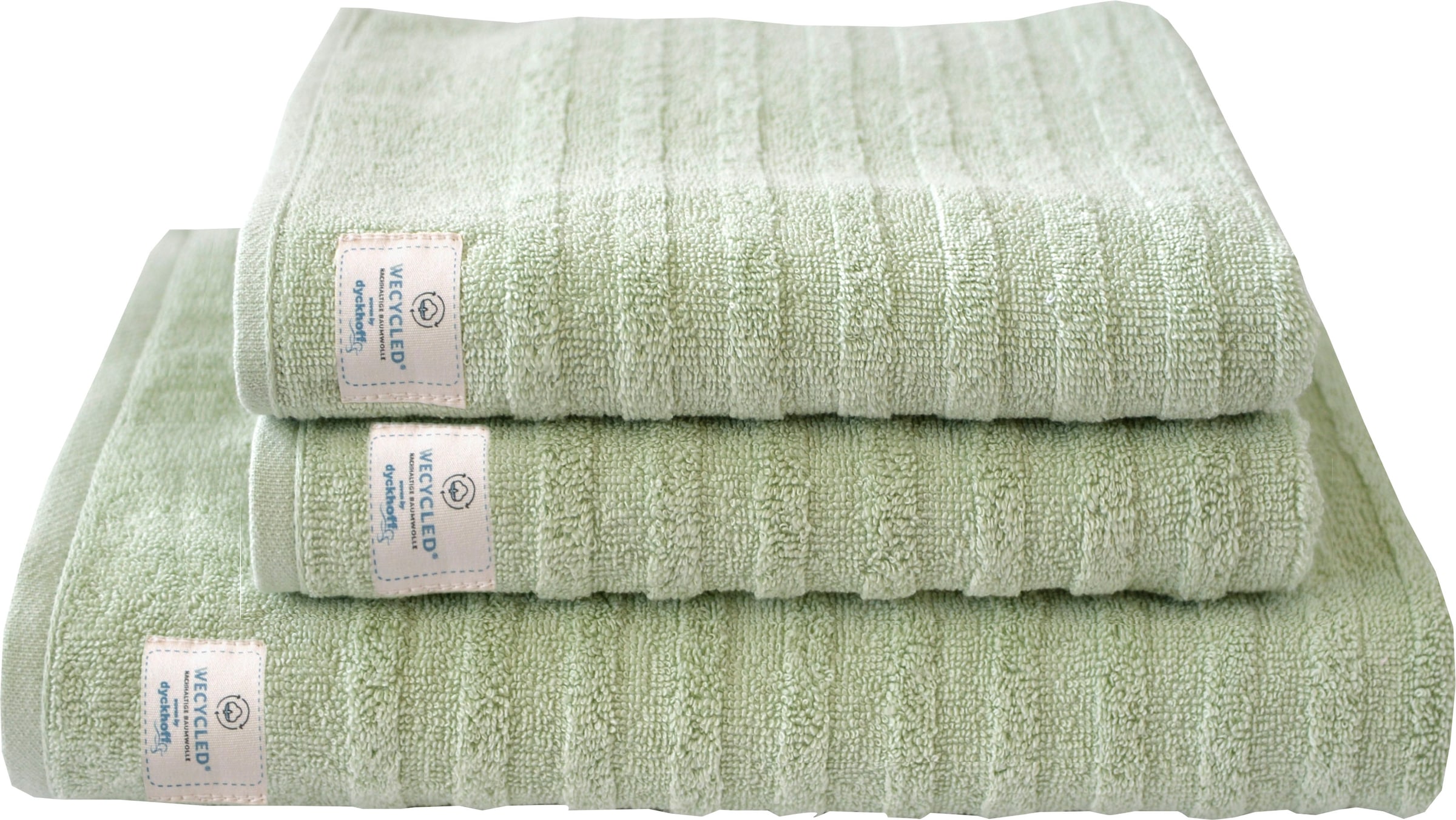 Dyckhoff Handtuch Set »Wecycled«, (3 St., 2x 50x100 cm-1x 70x140 cm), 2 Han günstig online kaufen