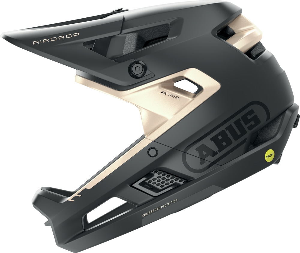 ABUS Mountainbikehelm »AIRDROP MIPS« black gold