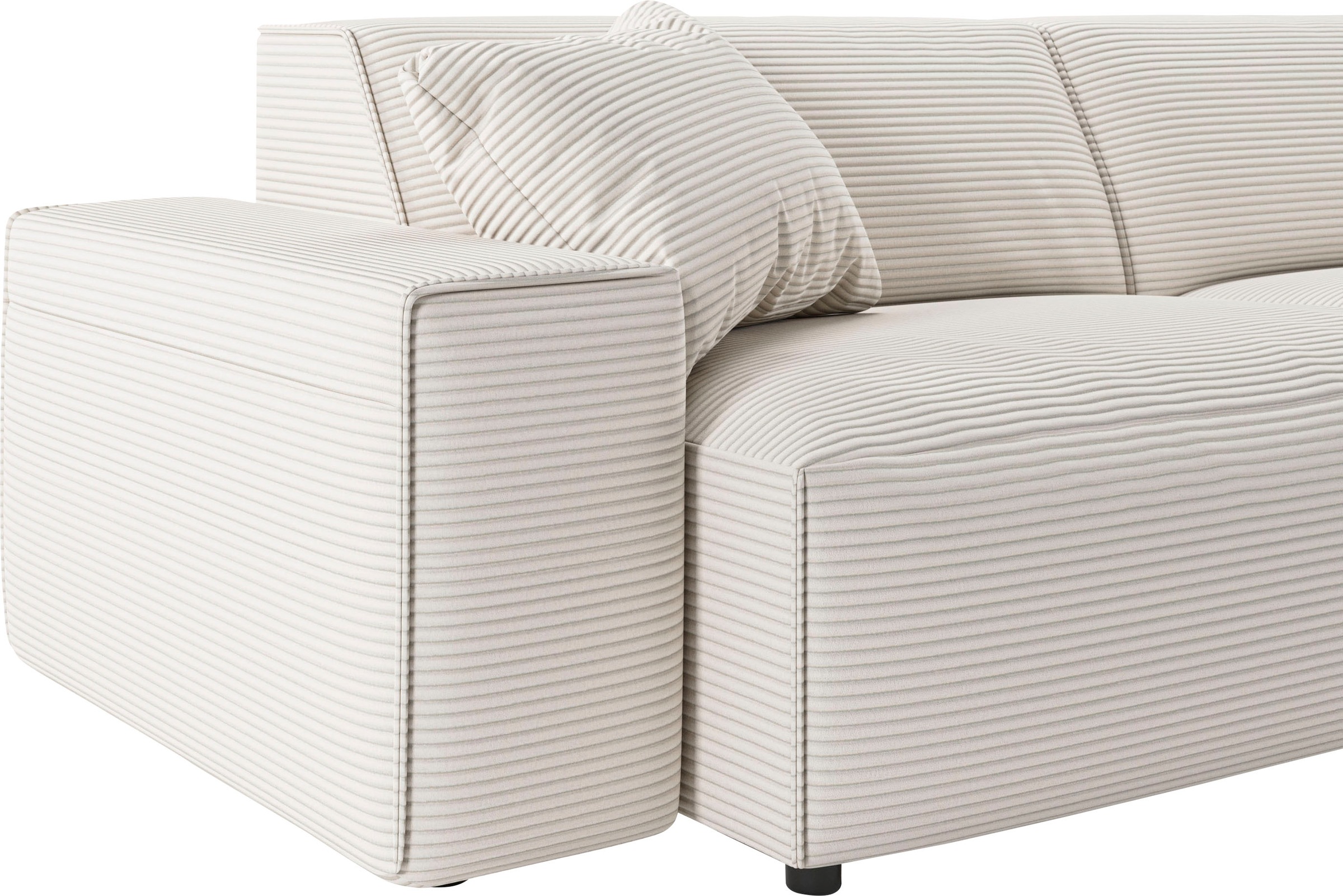 andas Ecksofa »Glimminge L-Form auch in Breitcord, Feincord + Easy care-Bezug,«, Breite 234, Zierkissen