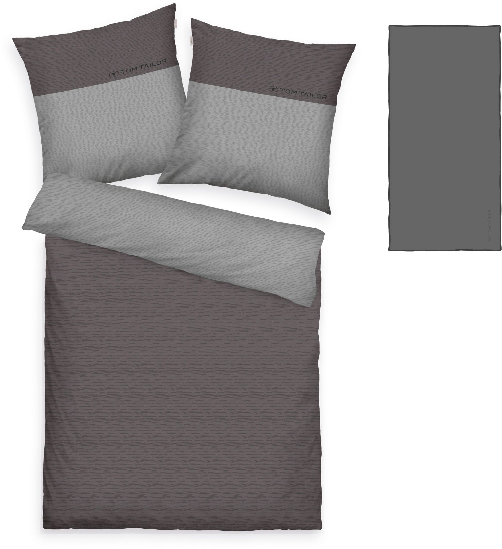 TOM TAILOR HOME Bettwäsche »Henry«, Bettwäsche aus Baumwolle, mit GRATIS-Zugabe: Sporthandtuch