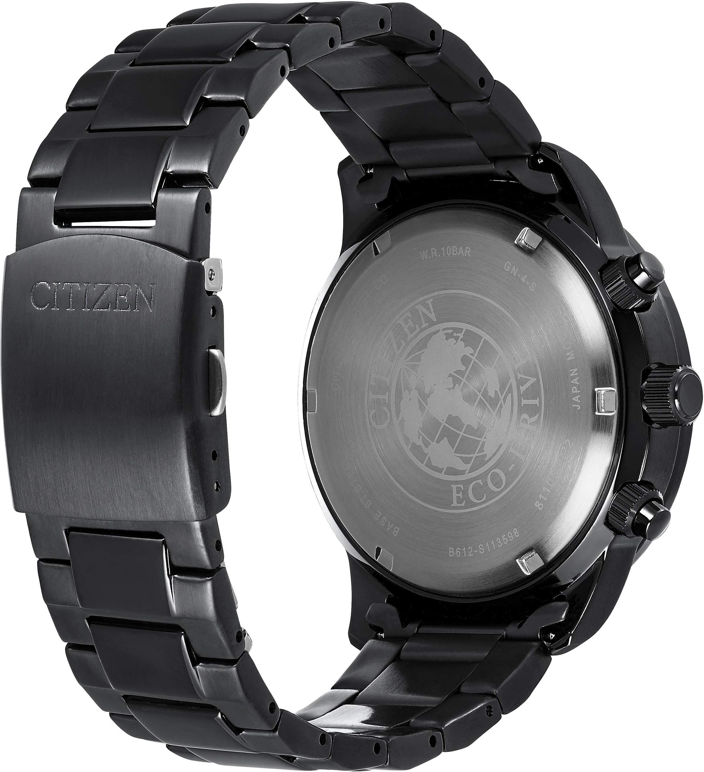 Citizen Chronograph, Armbanduhr, Herrenuhr, Solar, Stoppfunktion, Edelstahlarmband