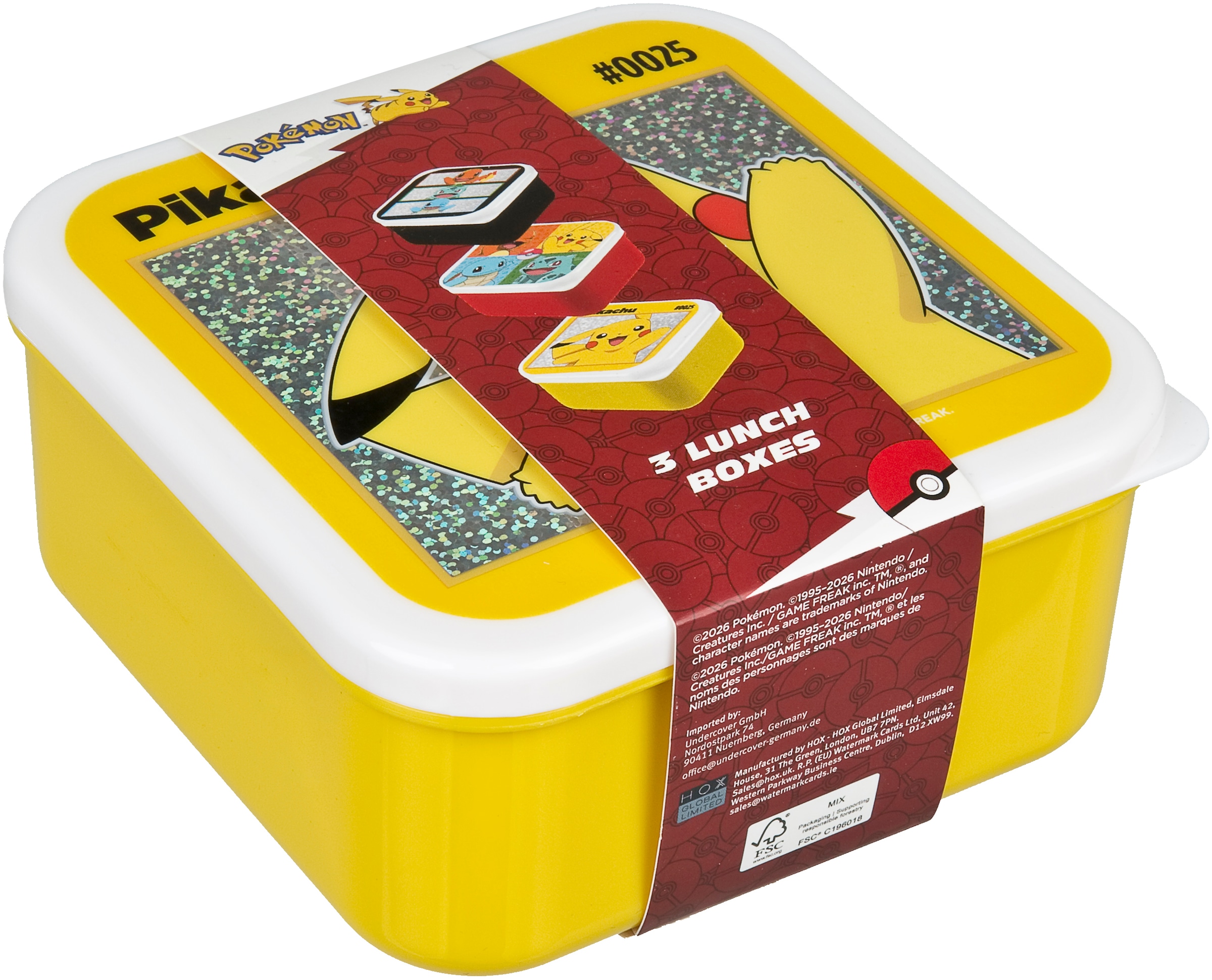 UNDERCOVER Kinderrucksack »Pokémon« inklusive Brotdosen 3er Set