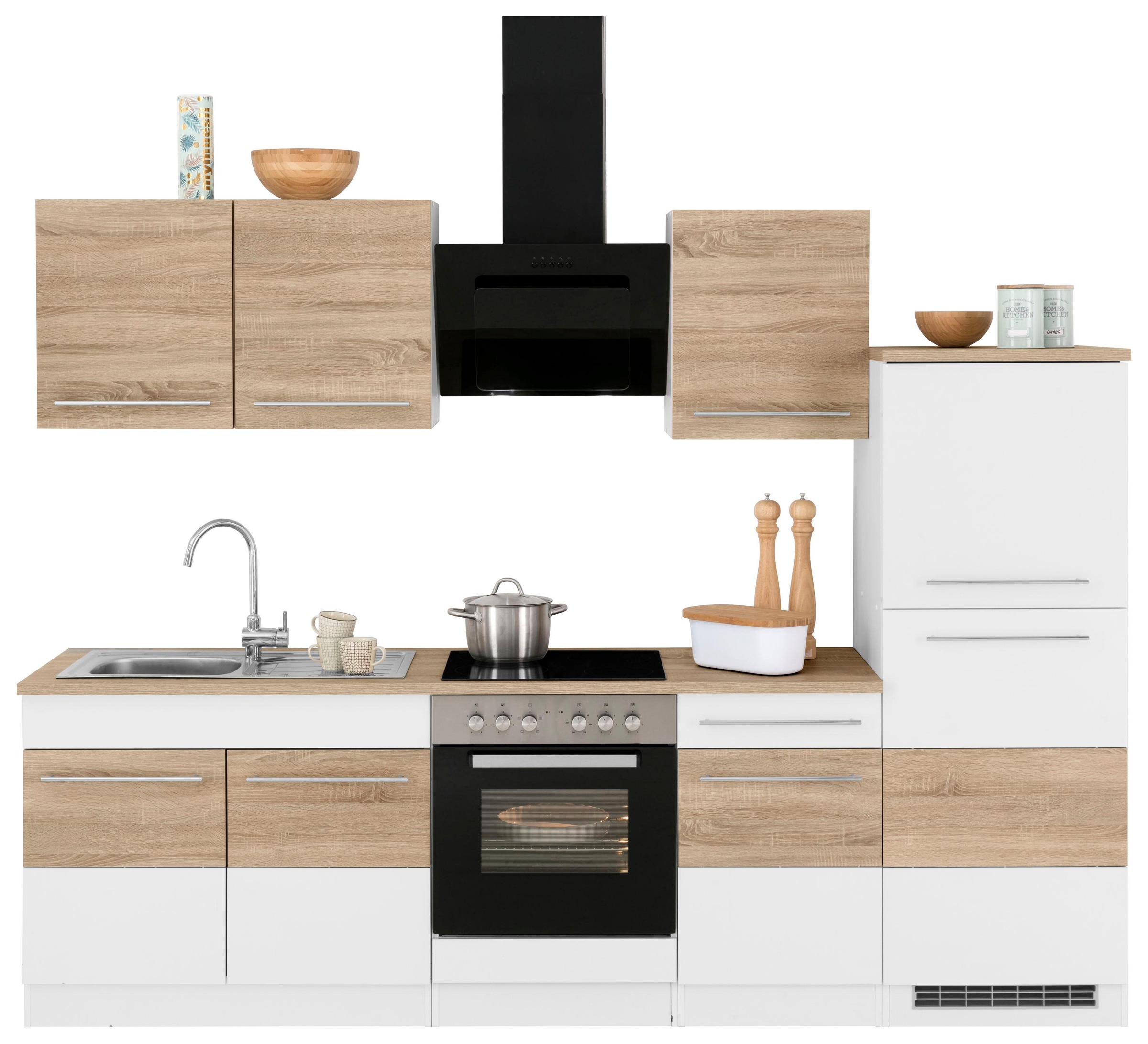 KOCHSTATION Küchenzeile »KS-Trient« Breite 270 cm, wahlweise mit E-Geräten, mit Arbeitsplatte